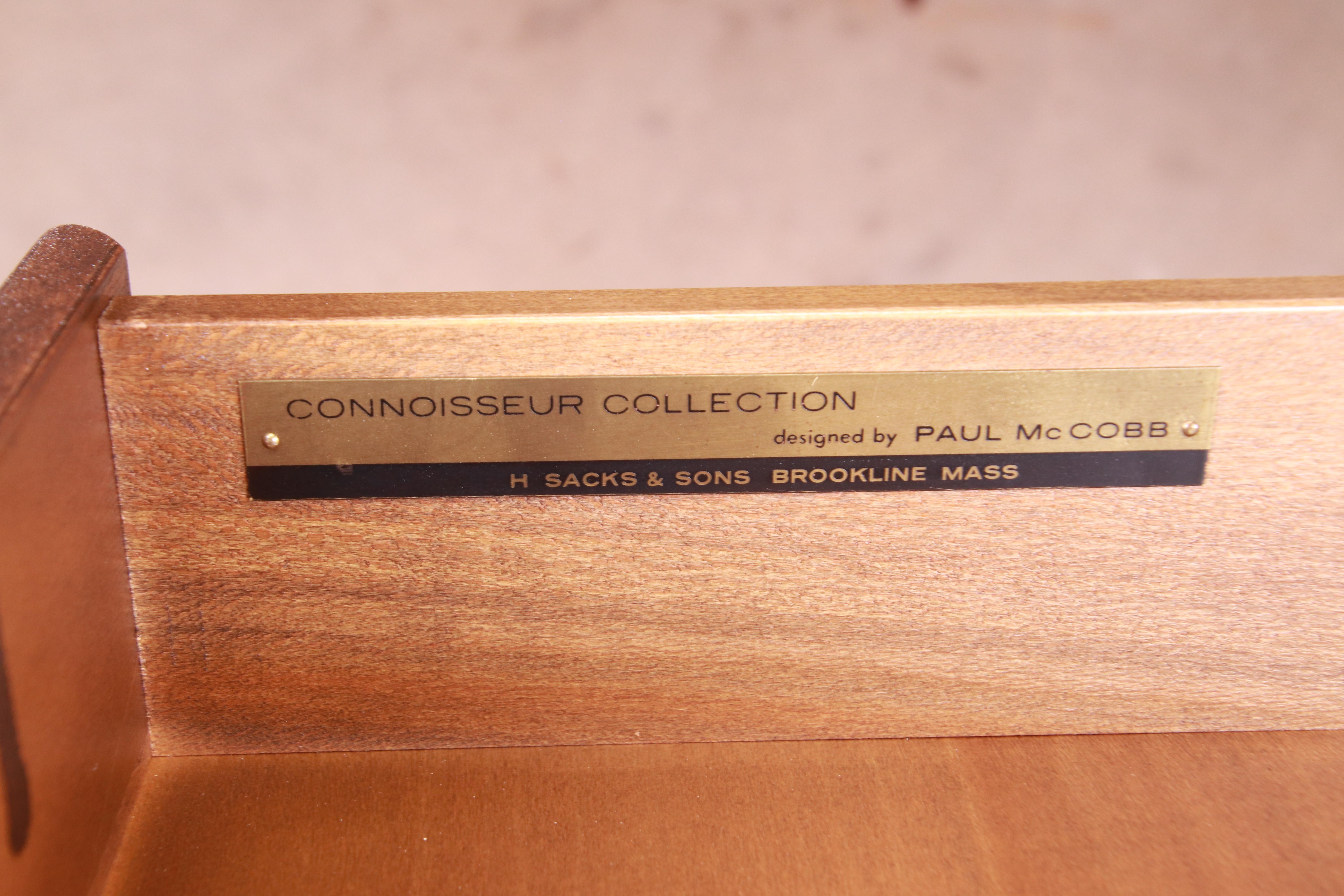 Paul McCobb Connoisseur Collection Mahogany and Cane Bar Cabinet, Refinished 11