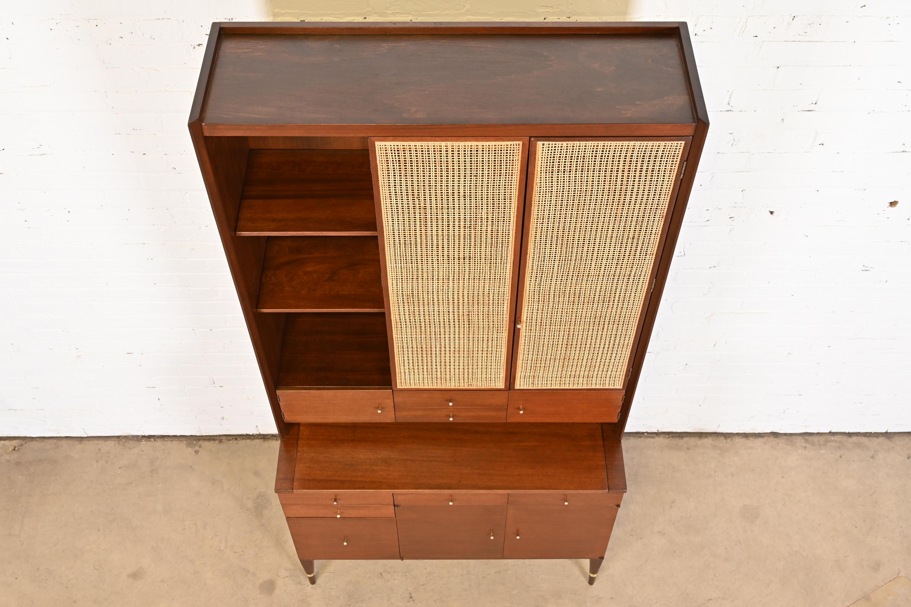 Paul McCobb Connoisseur Collection Mahogany Breakfront Bookcase or Bar Cabinet 4