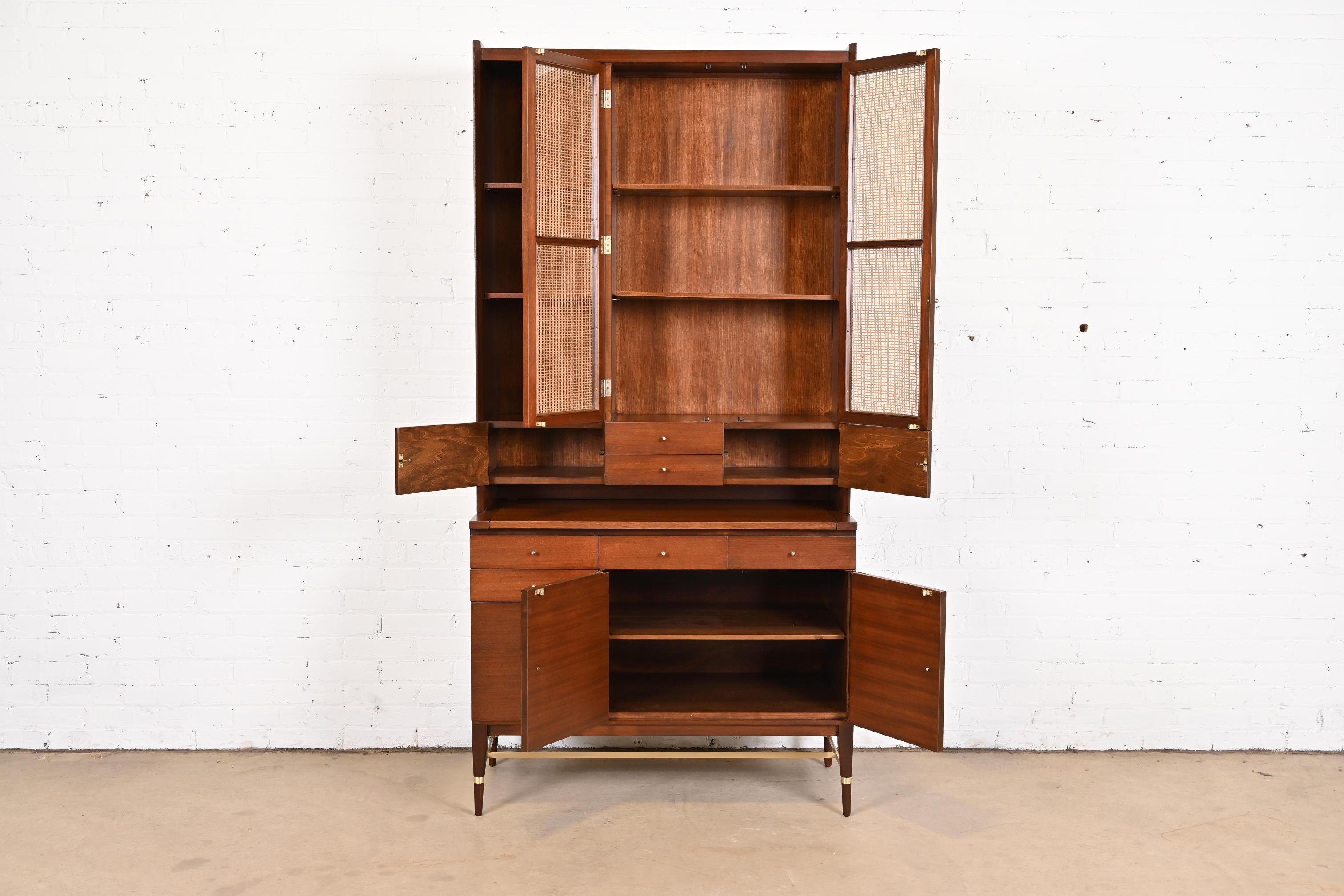 Paul McCobb Connoisseur Collection Mahogany Breakfront Bookcase or Bar Cabinet 2