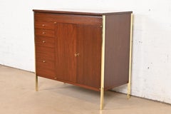 Paul McCobb The Connoisseur Collection mobile bar in mogano con piano di appoggio, rifinito