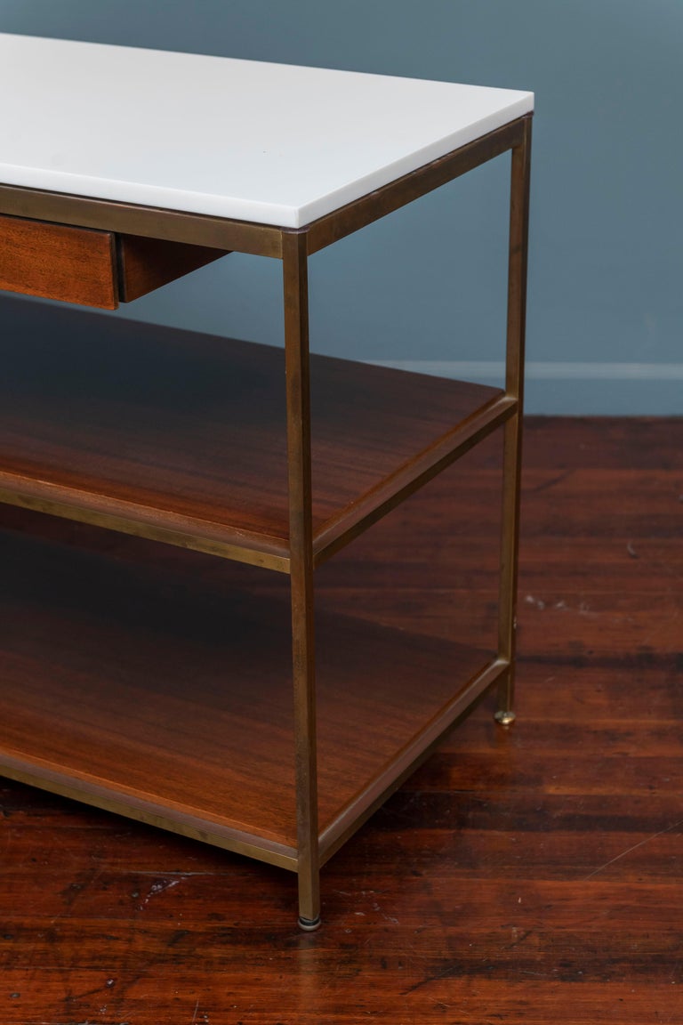 Brass Paul McCobb Console Table for Calvin  For Sale