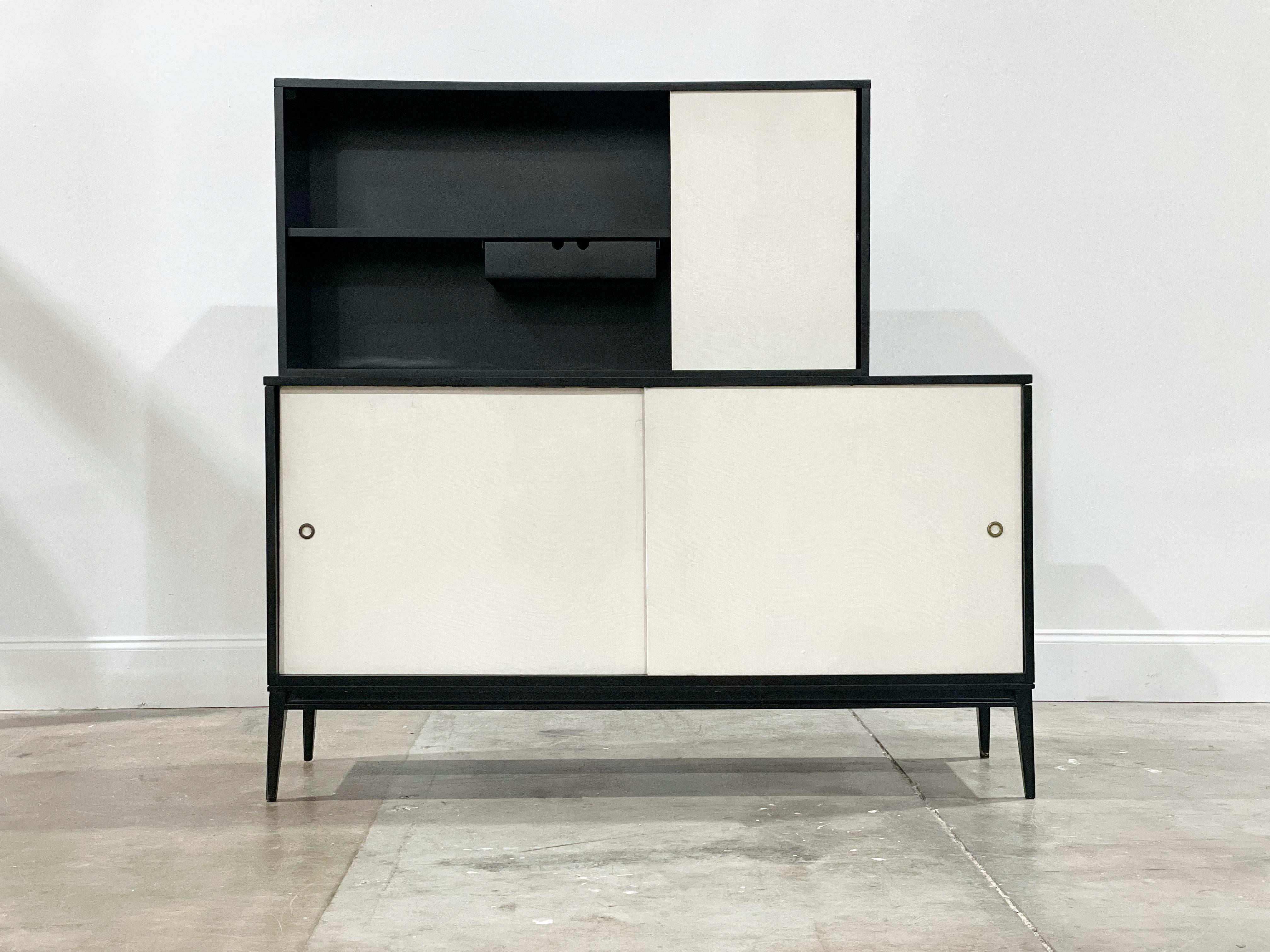 Paul McCobb Credenza and Hutch, Planner Group for Winchedon, Black + White 5