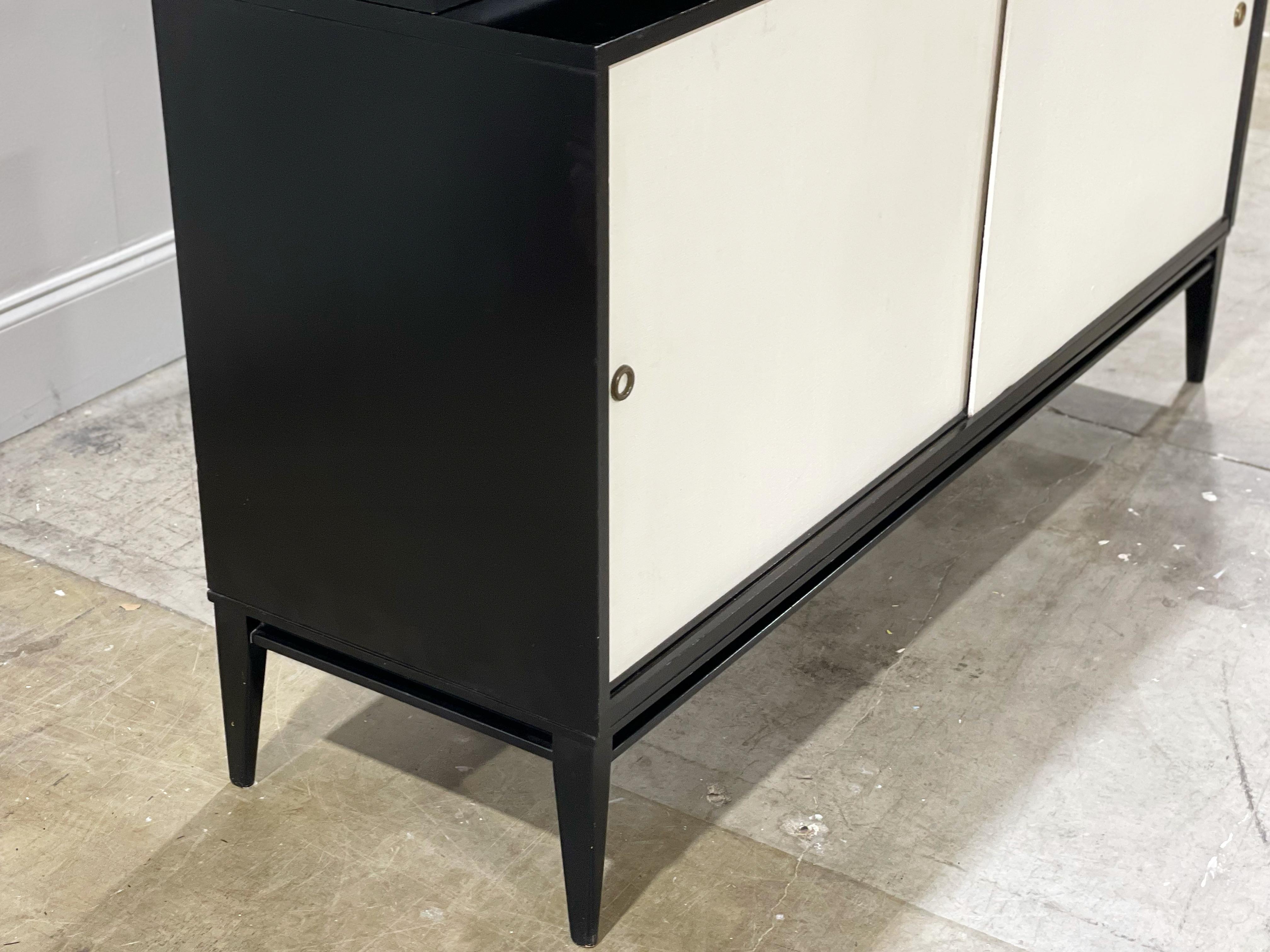 Paul McCobb Credenza and Hutch, Planner Group for Winchedon, Black + White 1