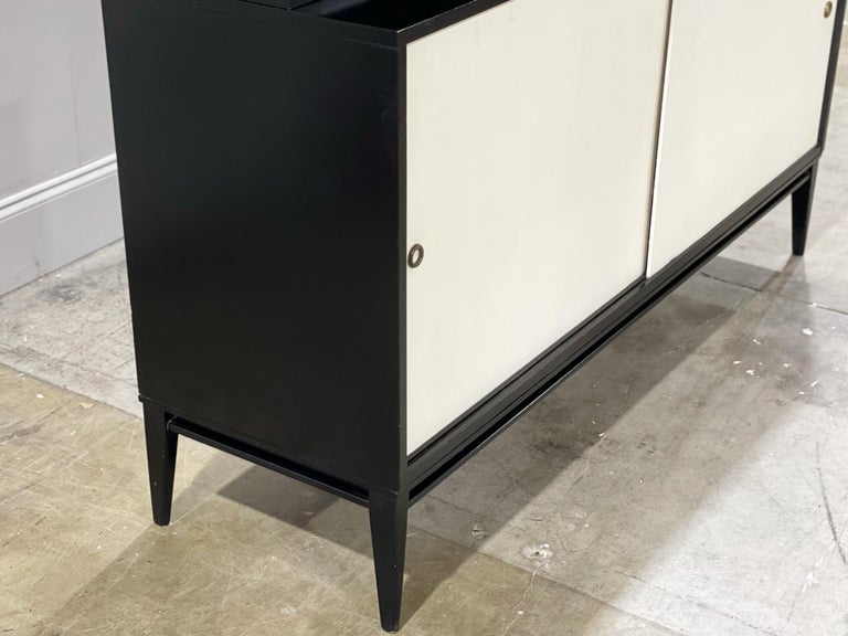 Paul McCobb Credenza and Hutch, Planner Group for Winchedon, Black + White For Sale 1