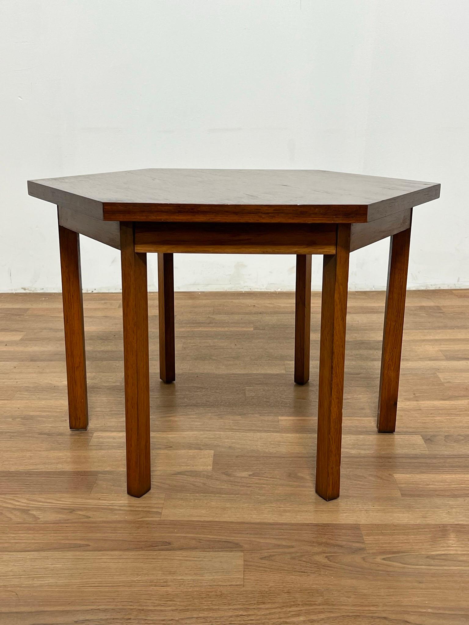 American Paul McCobb Delineator for Lane Rosewood Hexagonal Side Table Circa 1960s