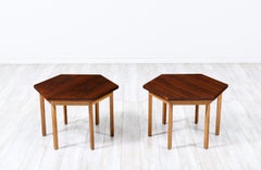 Paul McCobb "Delineator" Hexagonal Rosewood Side Tables for Lane
