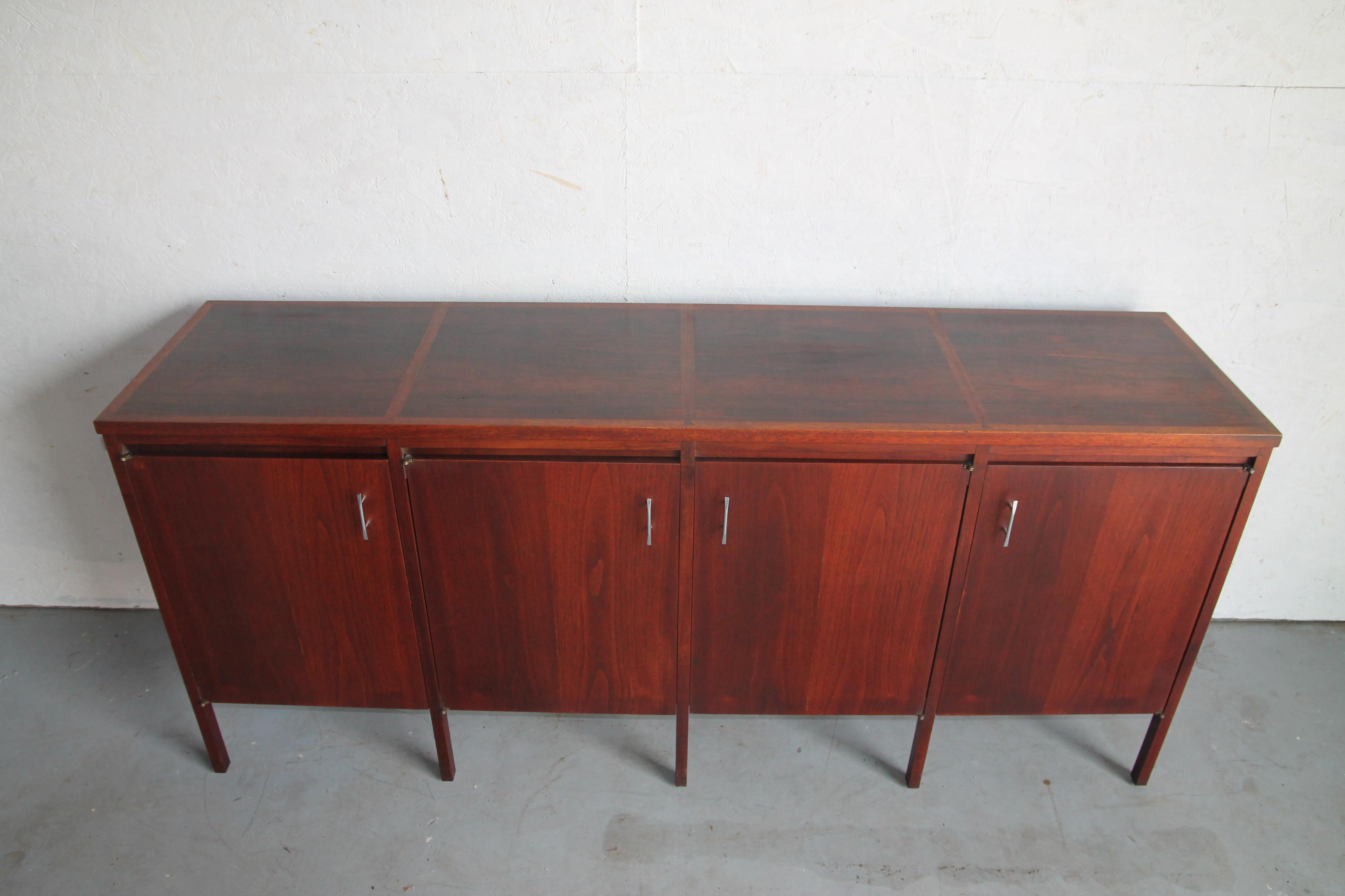 Mid-Century Modern Paul McCobb Designed Credenza with Upper Cabinet