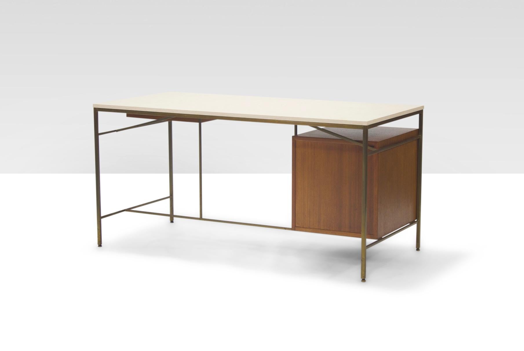 Brass Paul Mccobb Desk for Calvin For Sale
