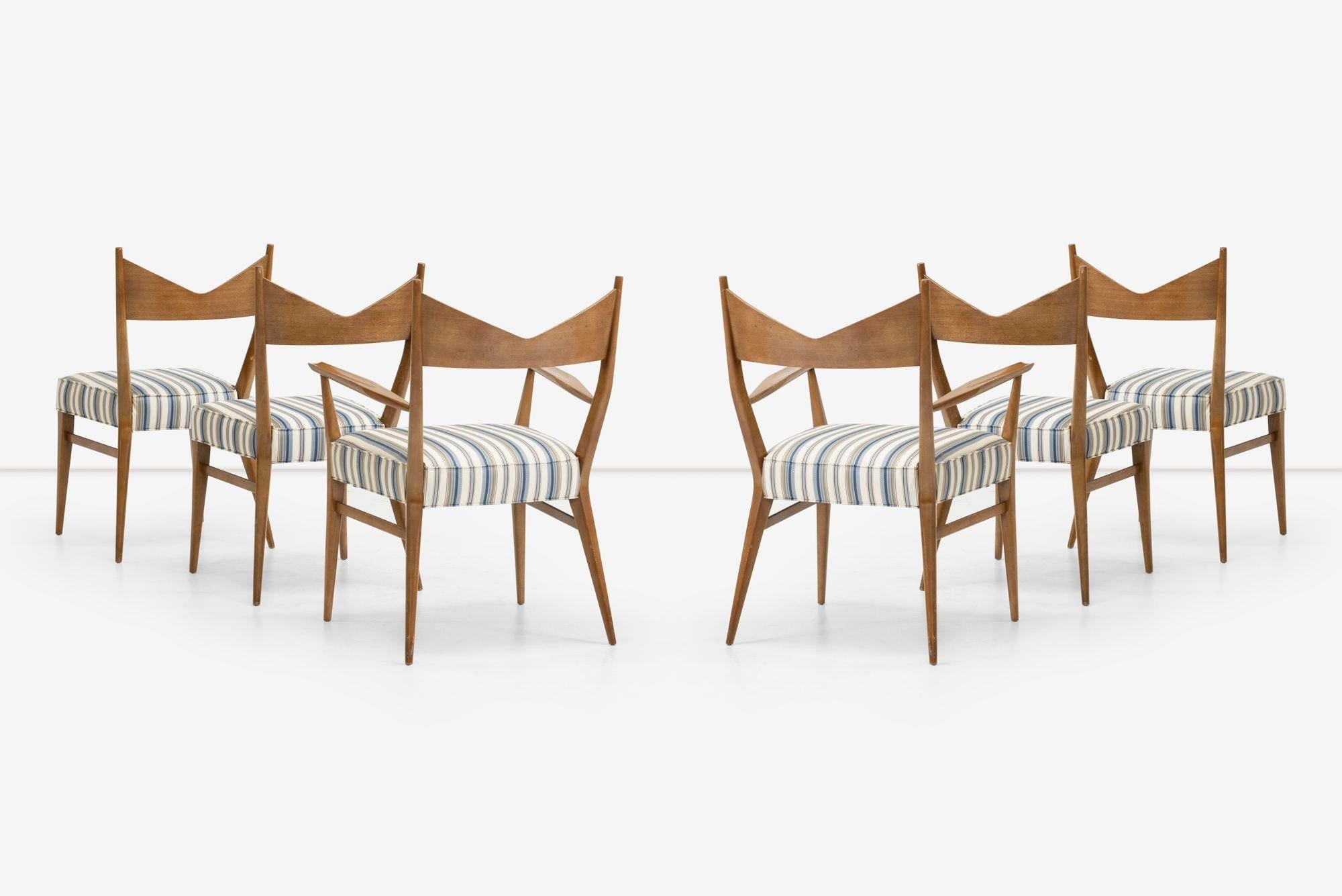 Metà XX secolo Set di sei sedie da pranzo Paul McCobb per Directional in vendita