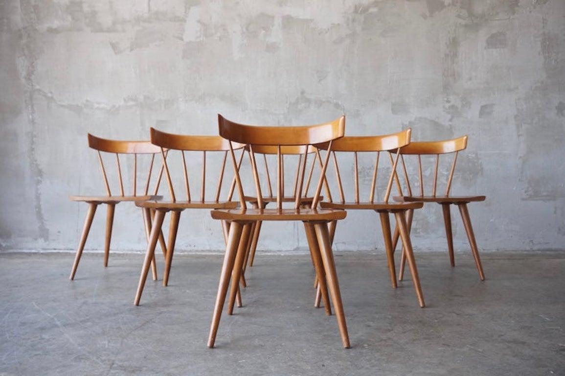 Mid-Century Modern Paul McCobb Dining Chairs, Set of 6 For Sale