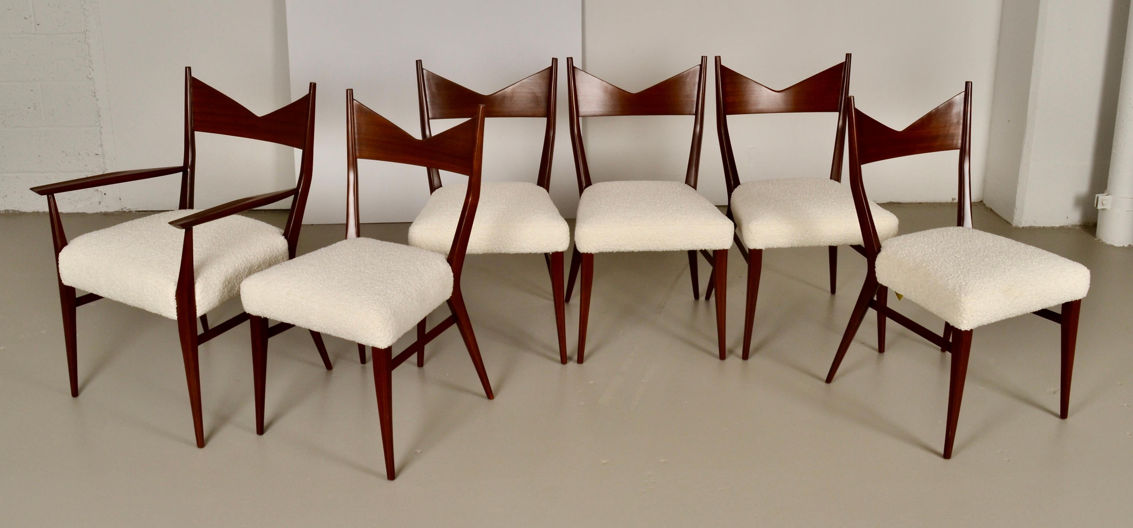 Mid-Century Modern Paul McCobb Dining Chairs, Set of Six, Fully Restored For Sale