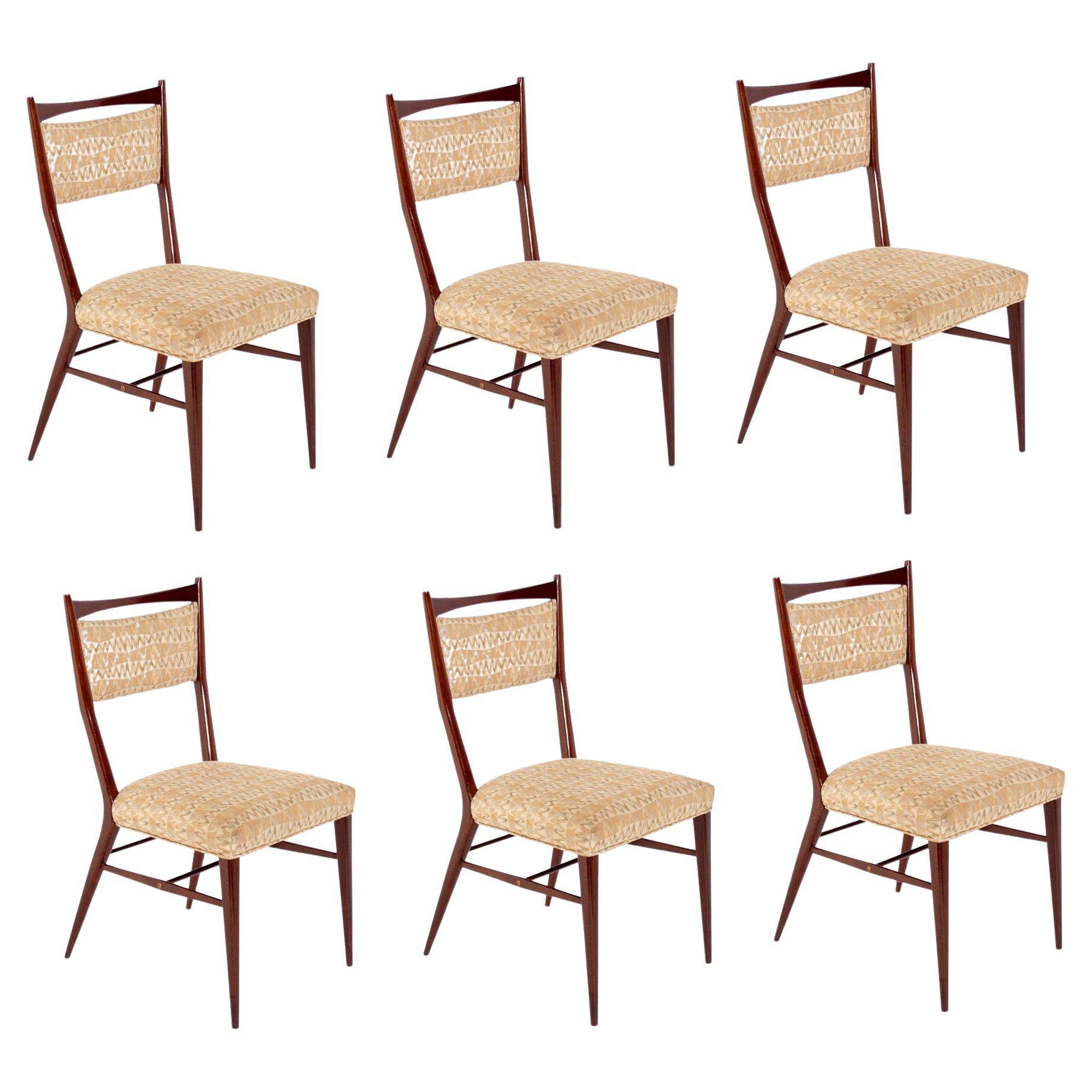 Paul McCobb ensemble de six chaises de salle à manger remises à neuf et retapissées 