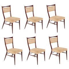 Paul McCobb ensemble de six chaises de salle à manger remises à neuf et retapissées 