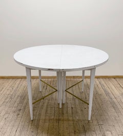 Paul McCobb Directional Dining Table with Brass Stretchers by Calvin