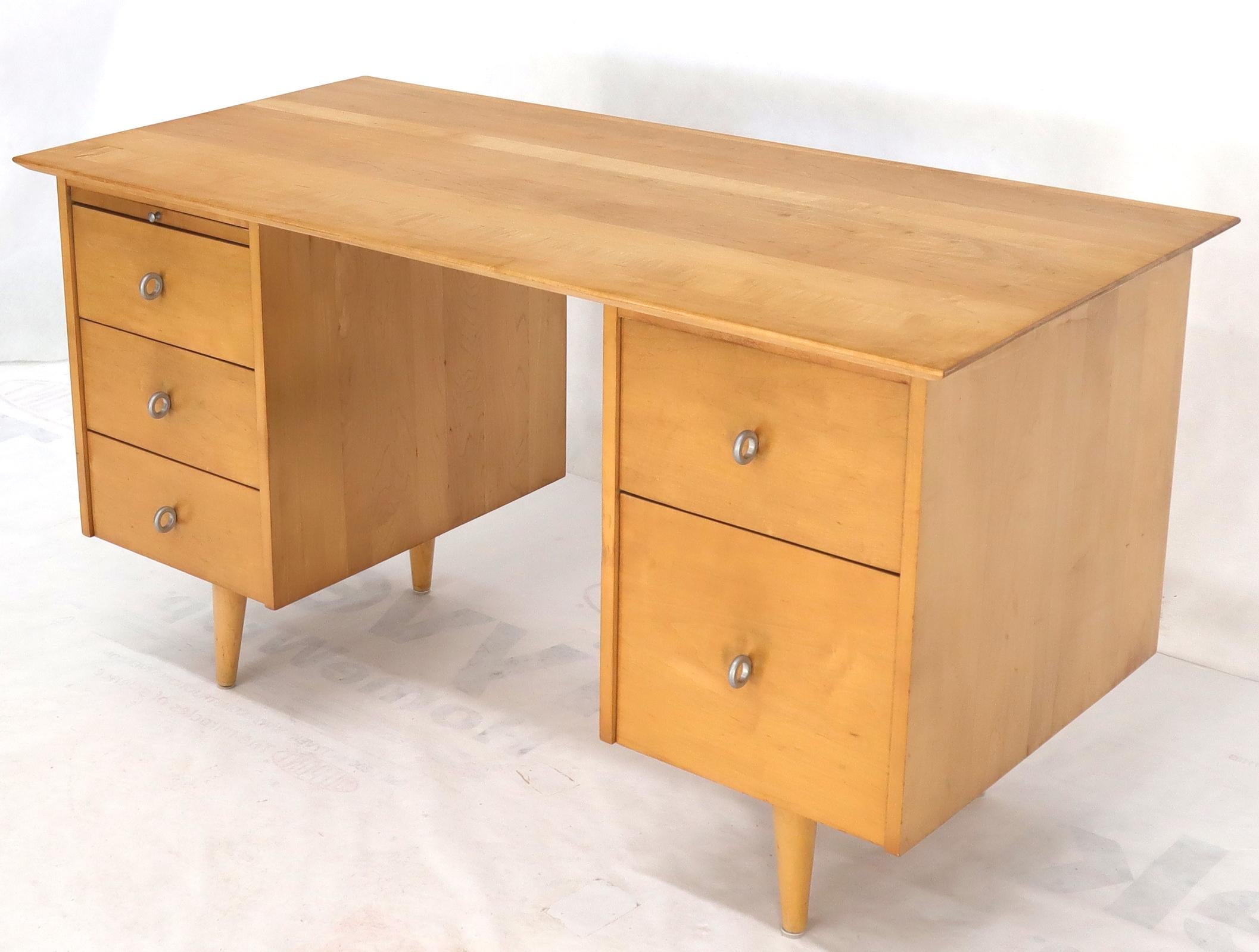 Paul McCobb solid birch desk in good vintage condition.