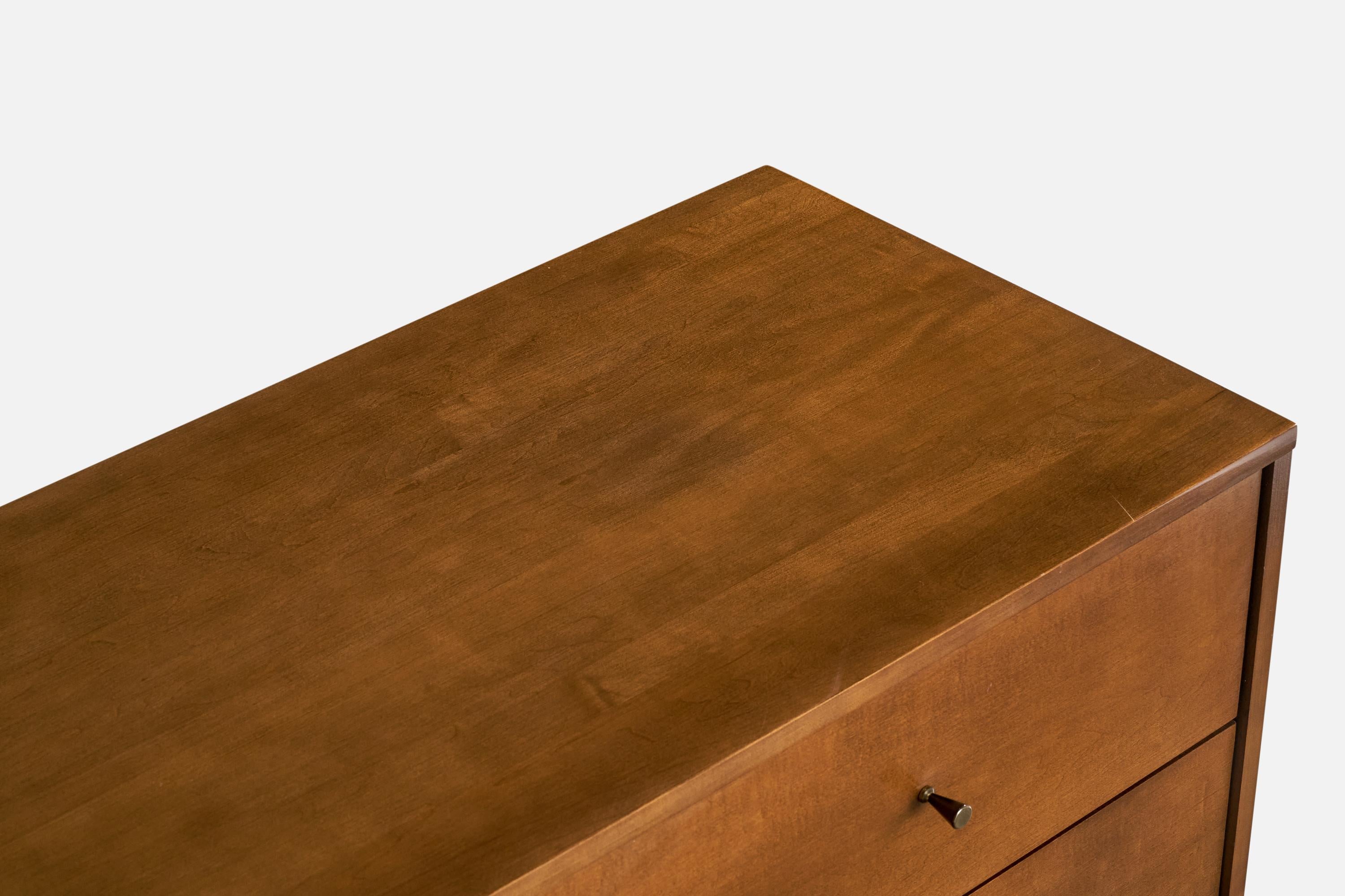 Mid-Century Modern Paul McCobb, Dresser, Maple, Brass, USA, 1950s For Sale