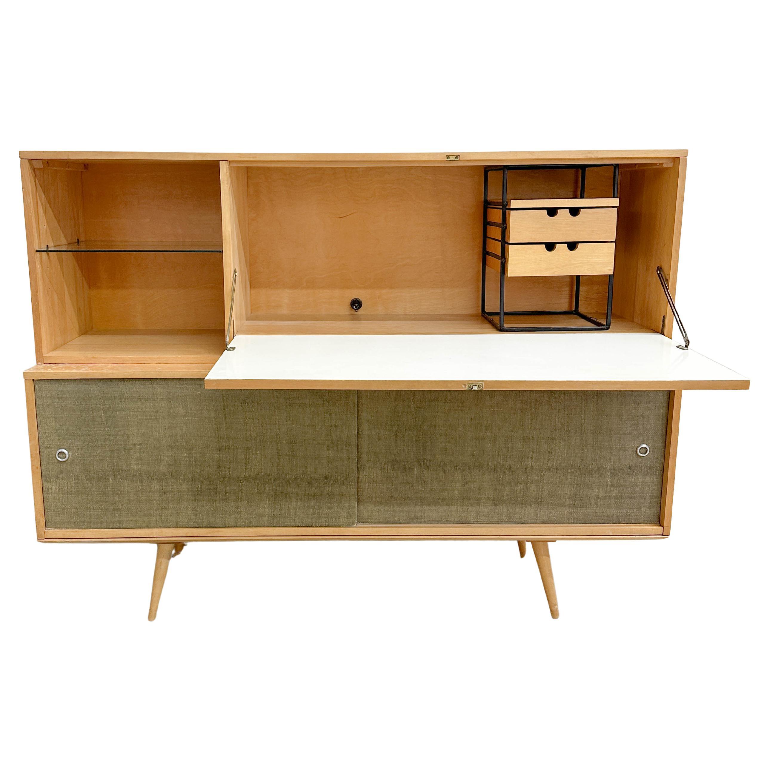 Escritorio abatible y Credenza Paul McCobb para Winchendon en venta