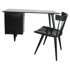 Paul McCobb Ebony Planner Group Desk and Chair