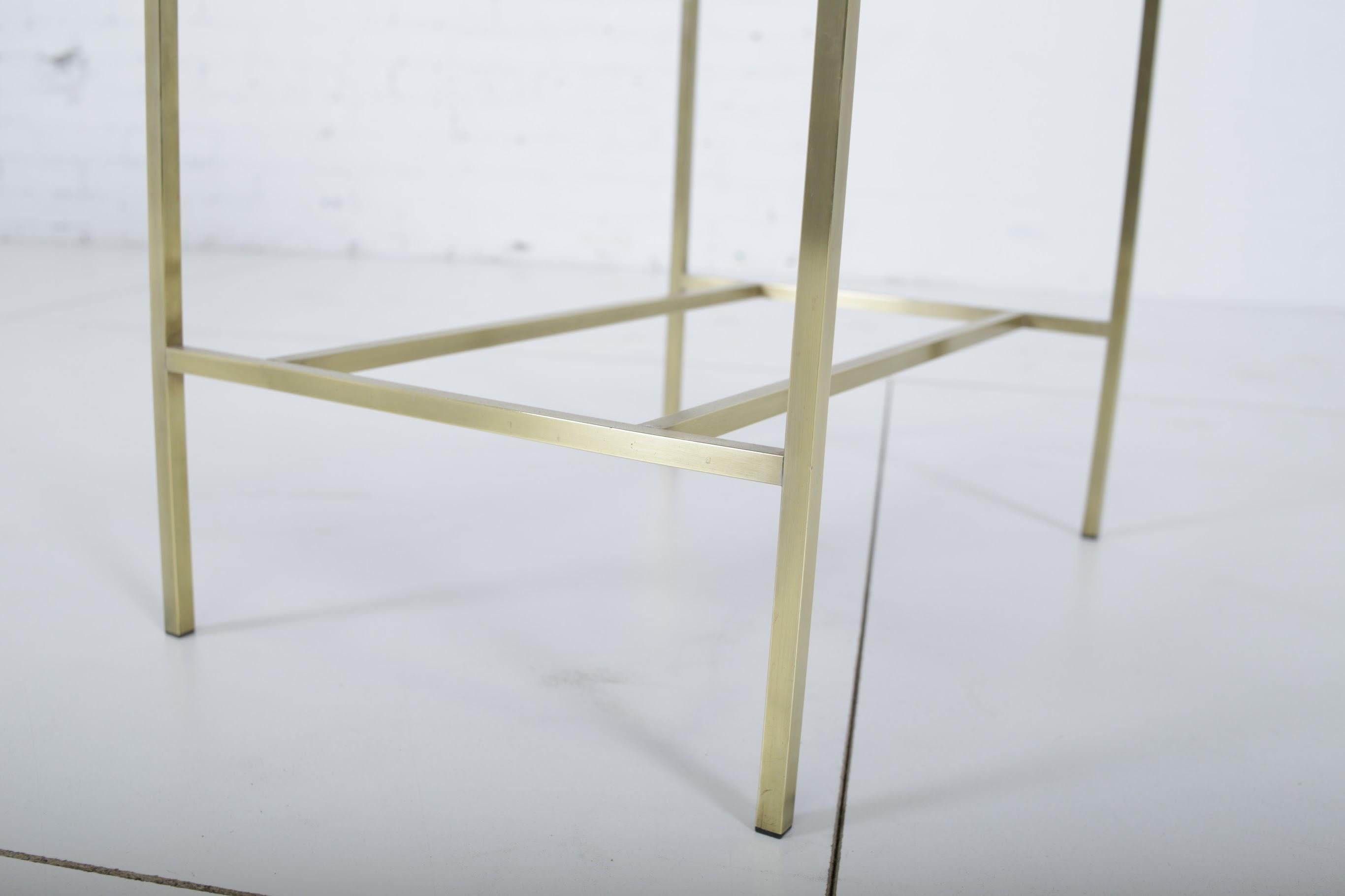 Paul McCobb End Table on Brass Base In Excellent Condition In Chicago, IL