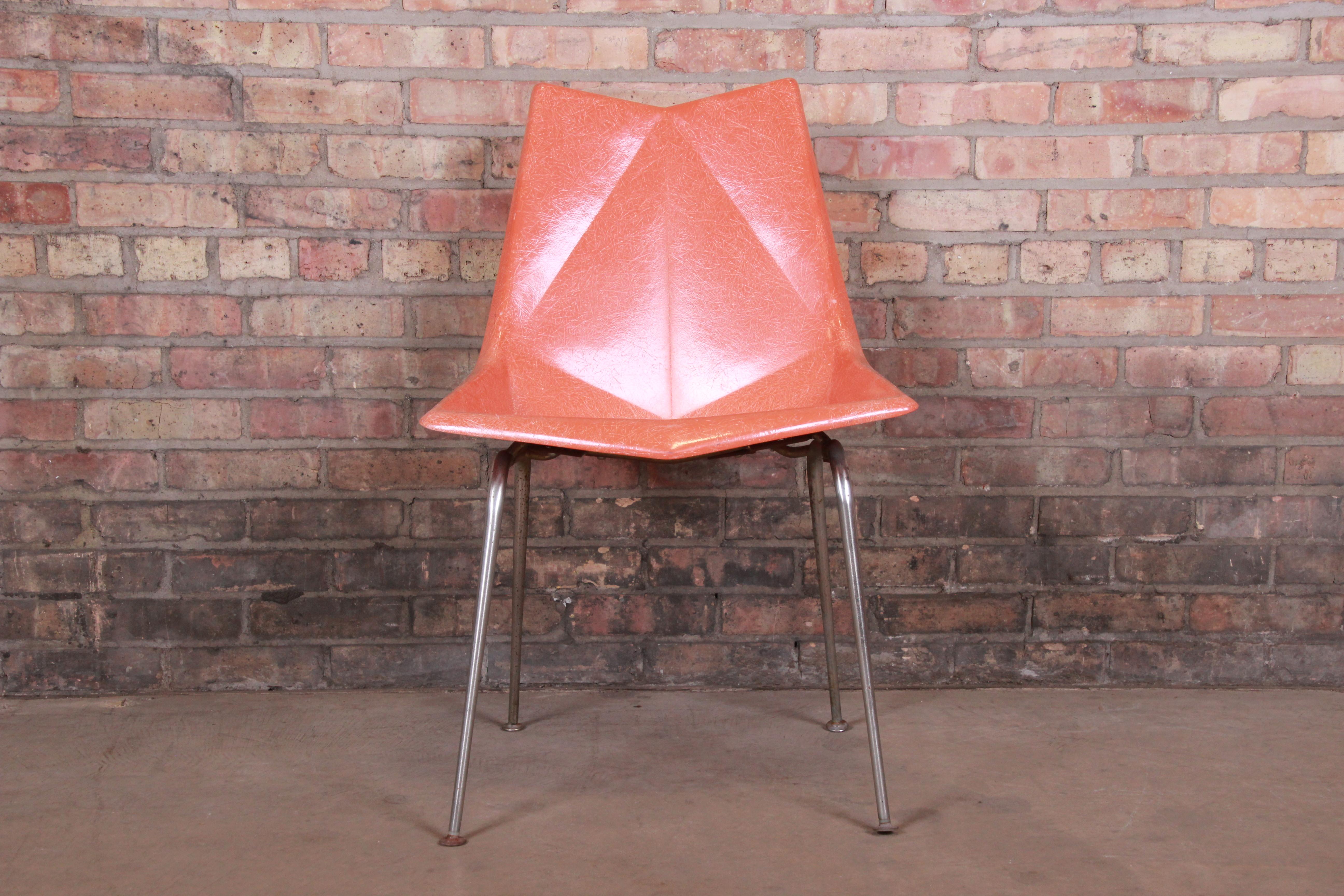 Paul McCobb Fiberglass Origami Chairs, Pair 4