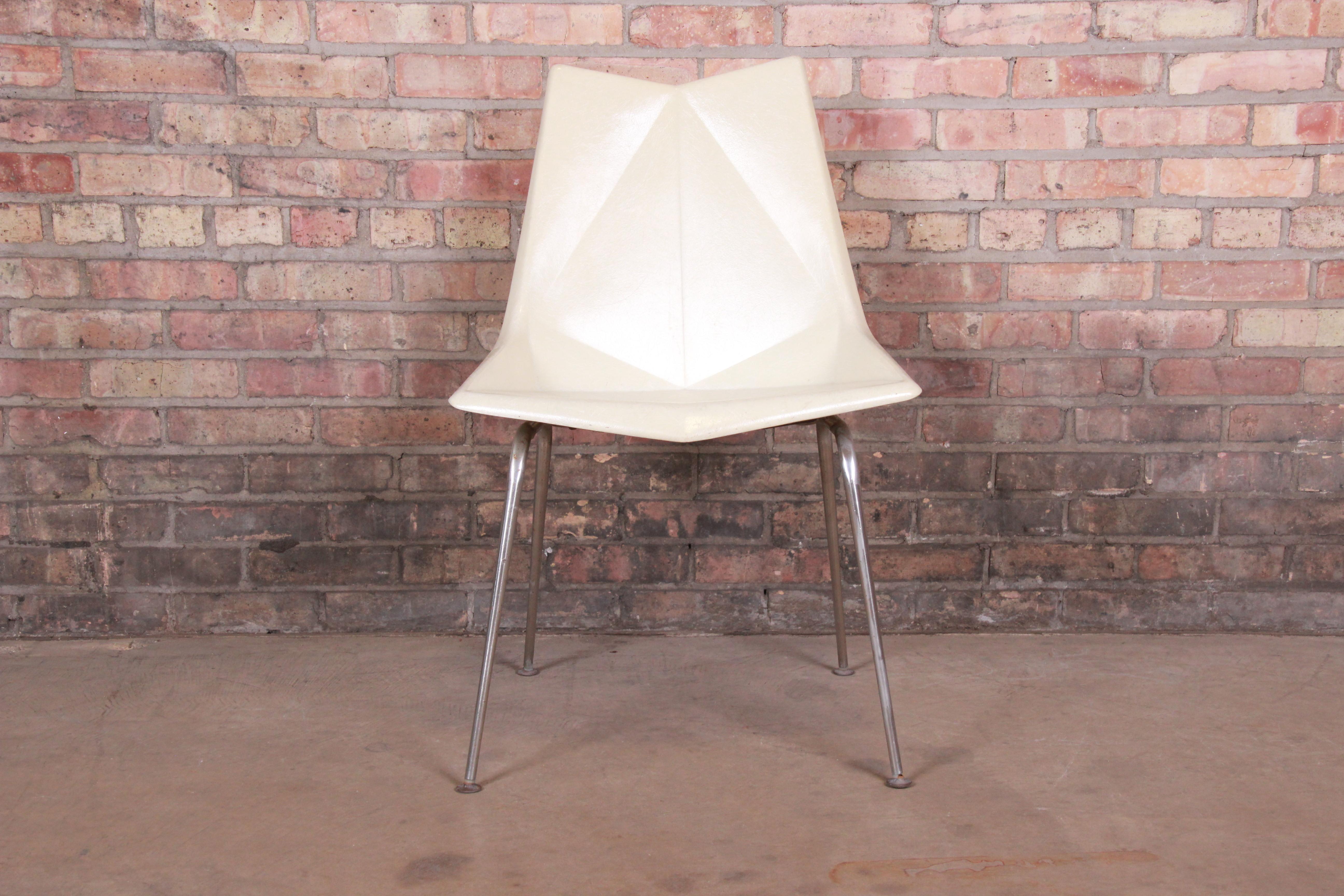Steel Paul McCobb Fiberglass Origami Chairs, Pair