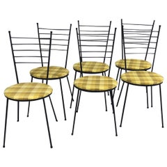 Paul McCobb for Arbuck Black Wrought Iron Hairpin Chair, 1950s Modern Minimalism