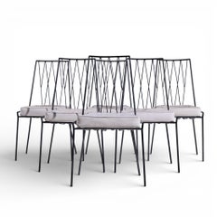 Paul McCobb per Arbuck Pavilion Collection Sedie da pranzo in ferro - Set di 6