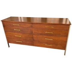 Paul McCobb for Calvin 8 Drawer Walnut Dresser