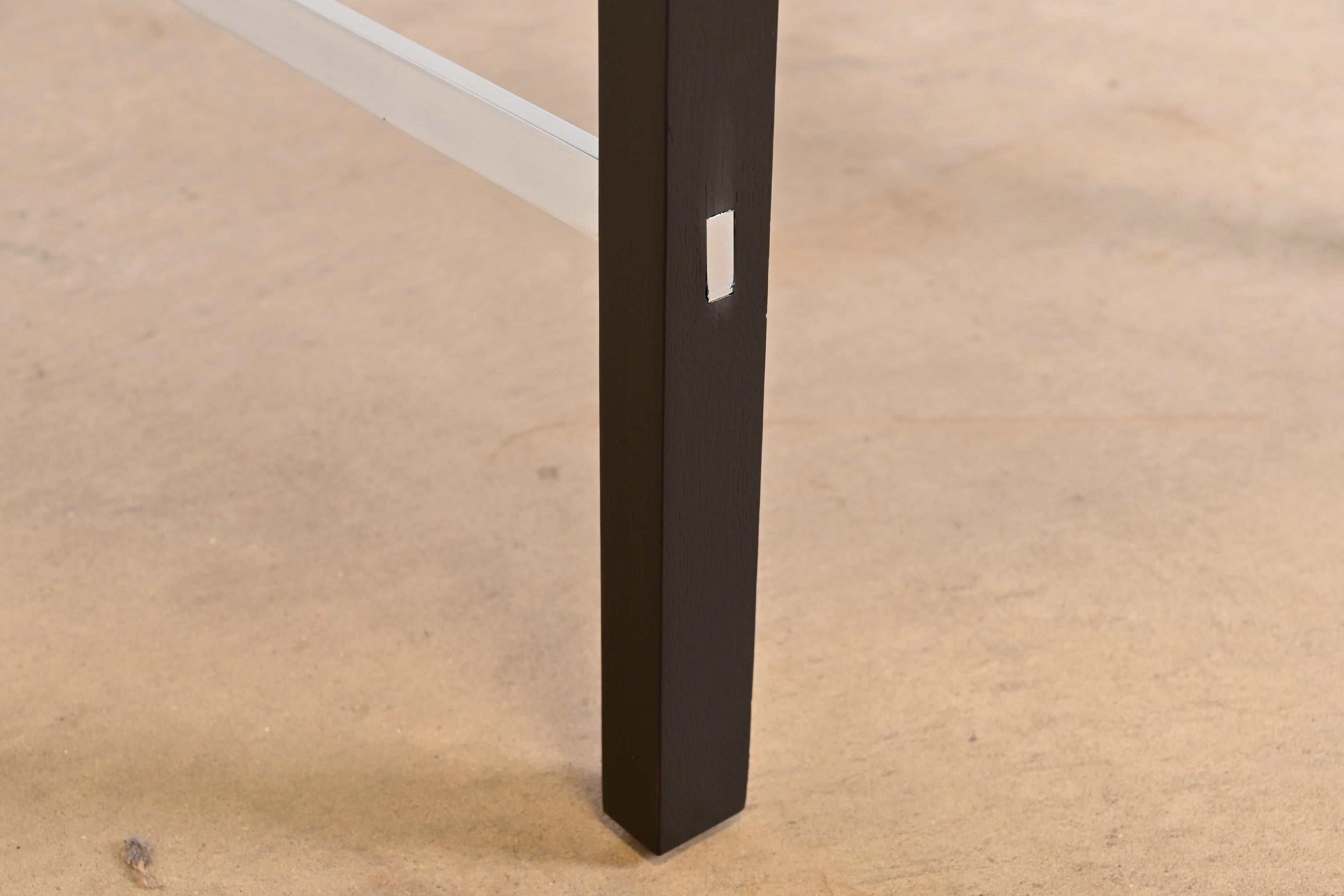 Paul McCobb for Calvin Black Lacquered Extension Dining Table, Newly Refinished For Sale 5
