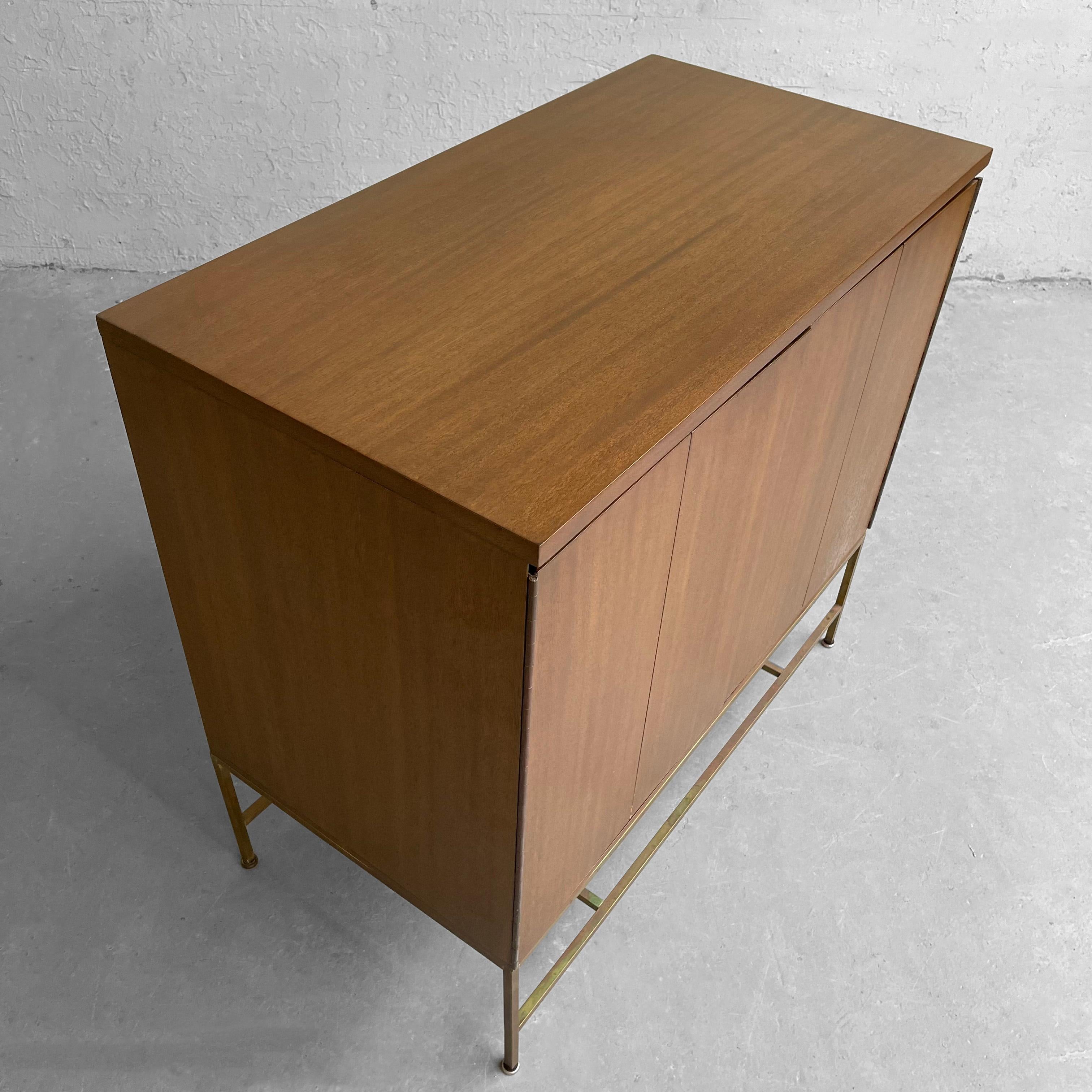 Paul McCobb for Calvin Concealed Mahogany Dresser In Good Condition For Sale In Brooklyn, NY