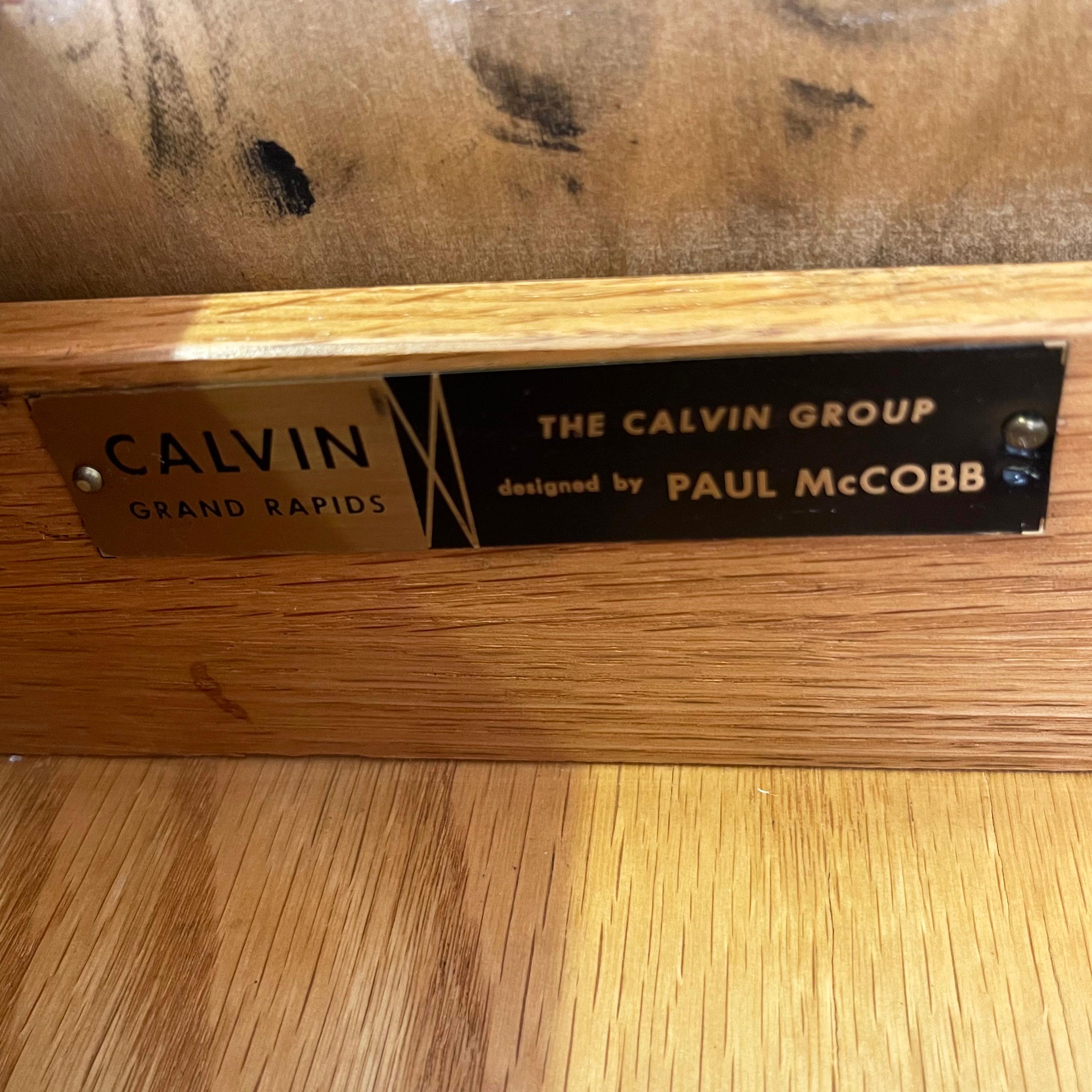 Paul McCobb for Calvin Ebonized Mahogany Extension Bar Serving Cart 6