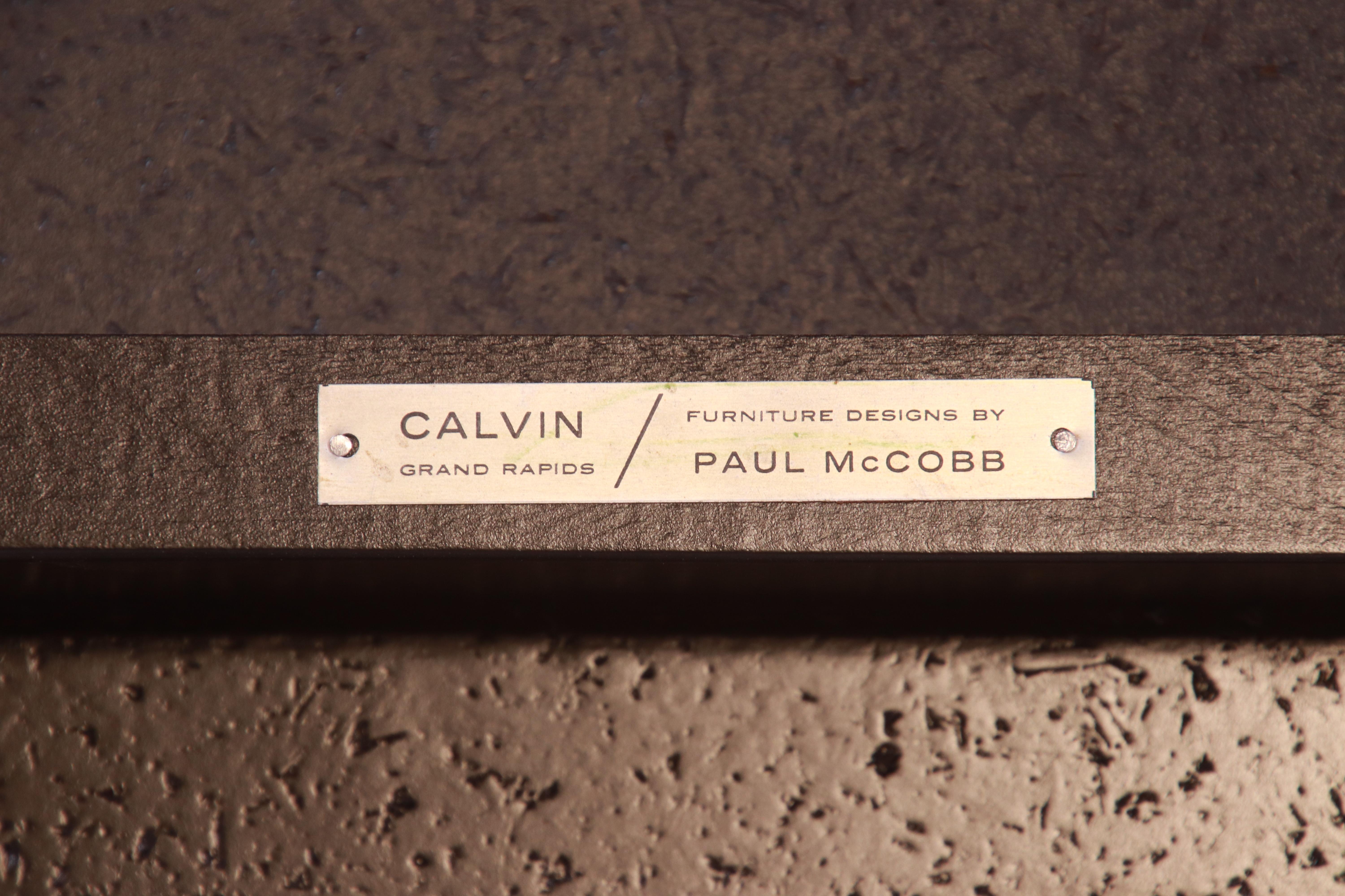 Paul McCobb for Calvin Furniture Black Lacquered Coffee Table, Newly Refinished For Sale 3