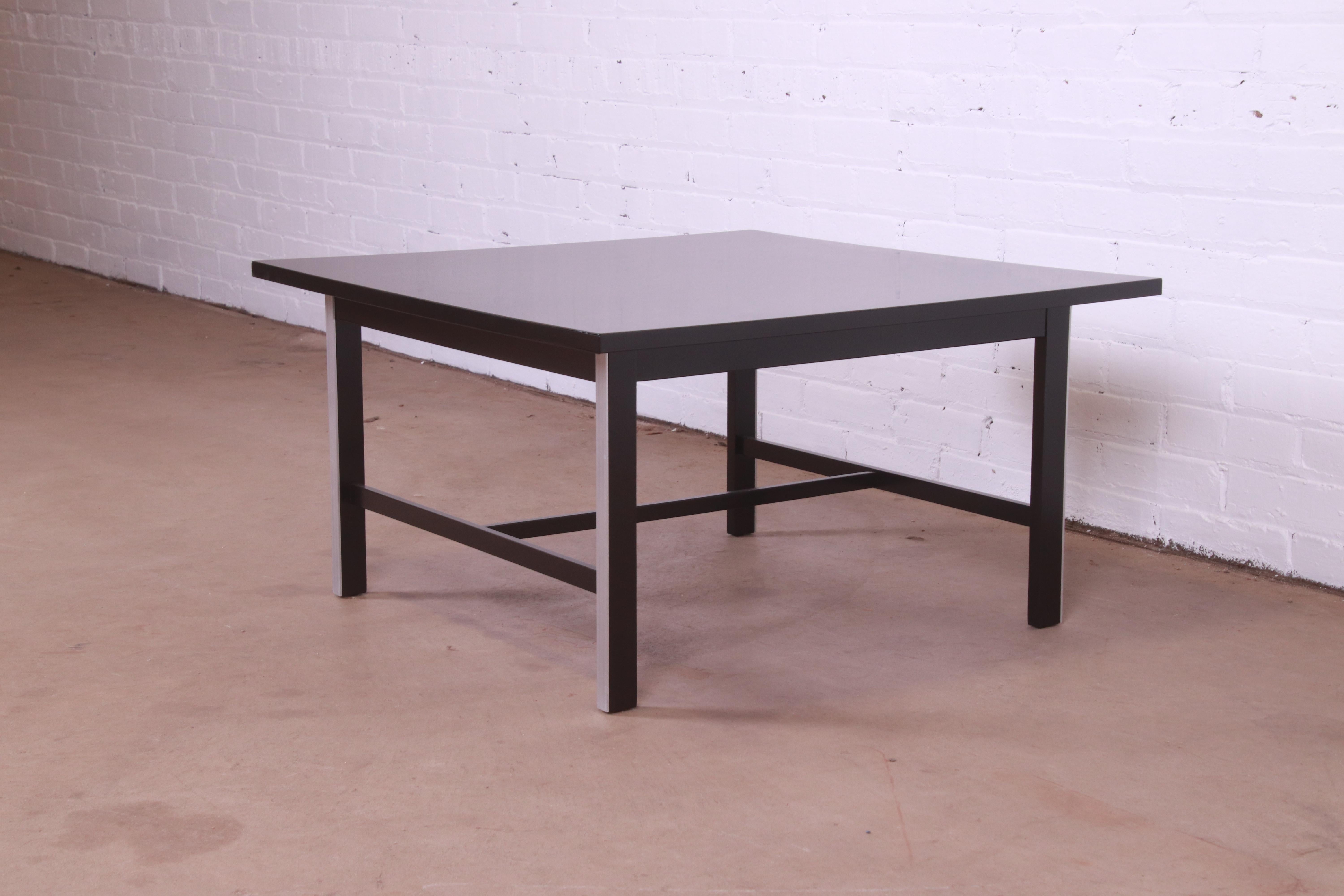 Mid-Century Modern Paul McCobb for Calvin Furniture Black Lacquered Coffee Table, Newly Refinished For Sale