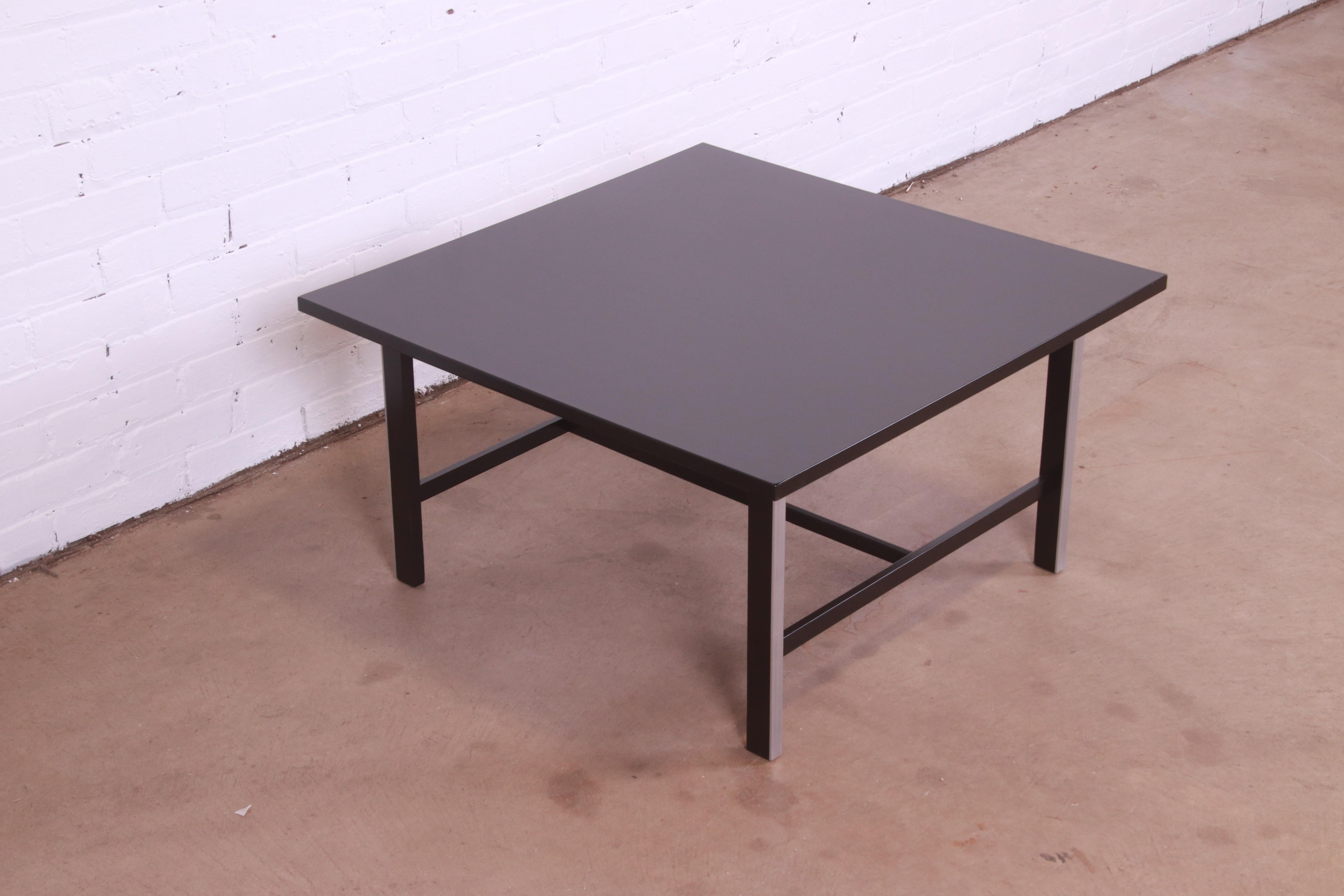 American Paul McCobb for Calvin Furniture Black Lacquered Coffee Table, Newly Refinished For Sale