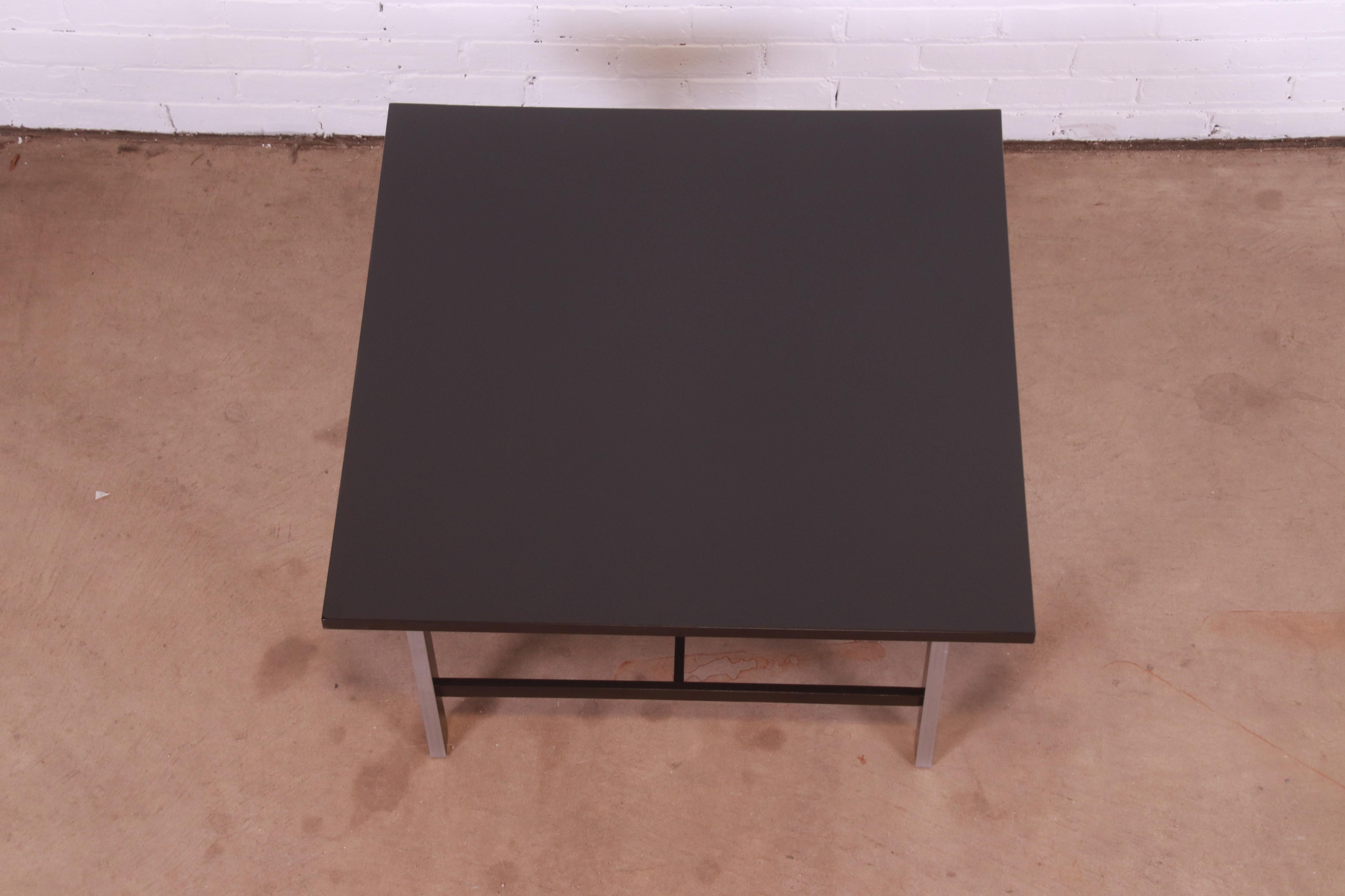 Paul McCobb for Calvin Furniture Black Lacquered Coffee Table, Newly Refinished For Sale 1