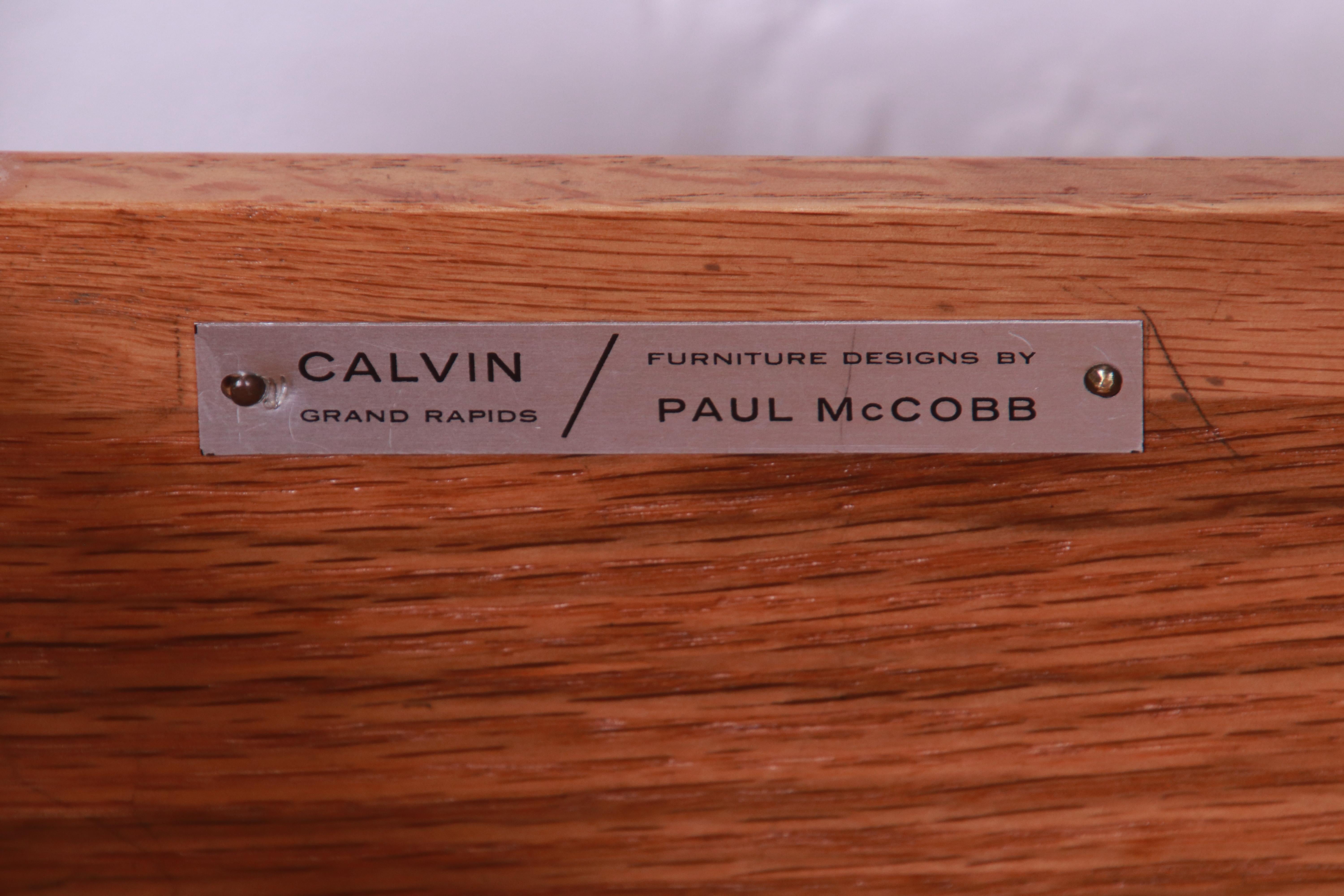 Paul McCobb for Calvin Furniture Black Lacquered Nightstands, Newly Refinished For Sale 8