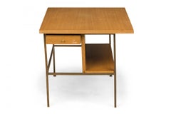 Paul McCobb for Calvin Furniture Company Brass and Wood End / Side Table