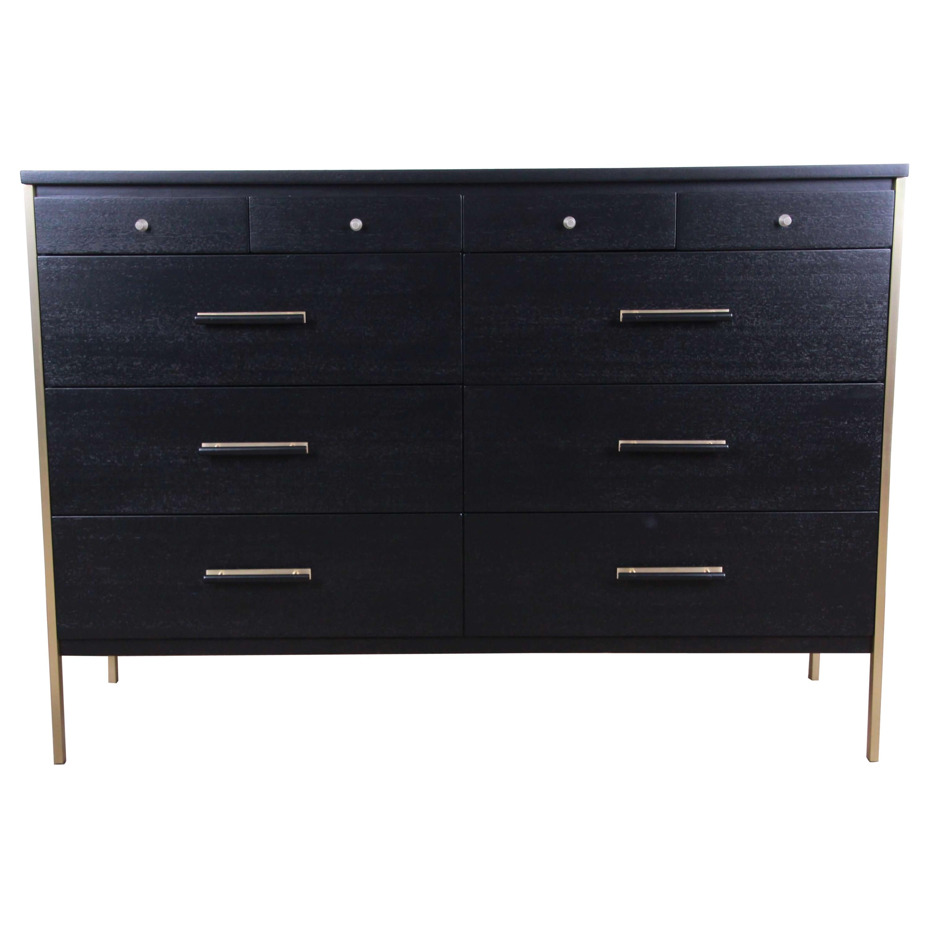 Paul McCobb for Directional 6000 Series Ebonized Dresser Chest, Newly Refinished