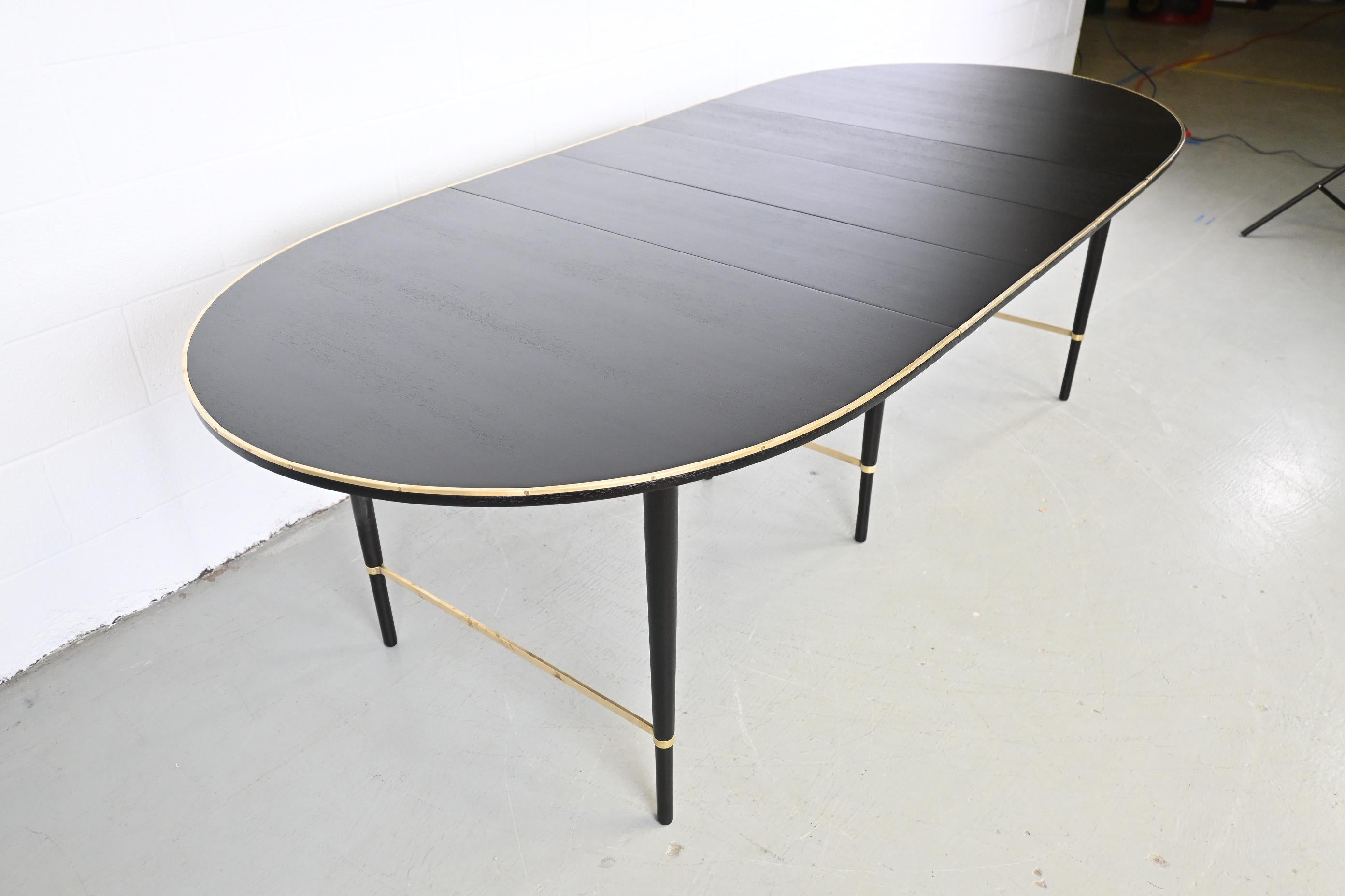 Mid-Century Modern Paul McCobb for Calvin Furniture Ebonized Extension Dining Table