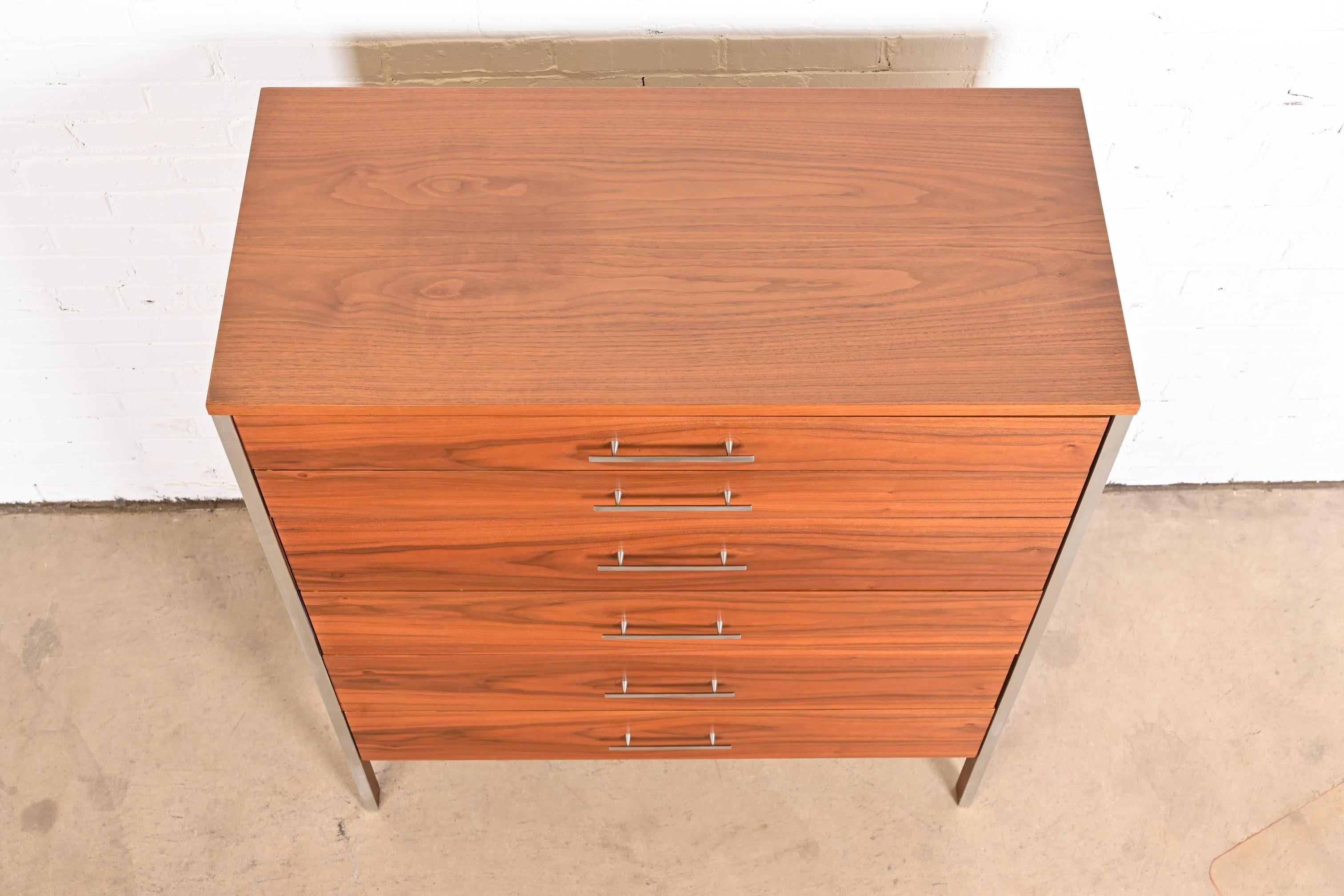 Paul McCobb for Calvin Furniture Mid-Century Modern Walnut Highboy Dresser 5