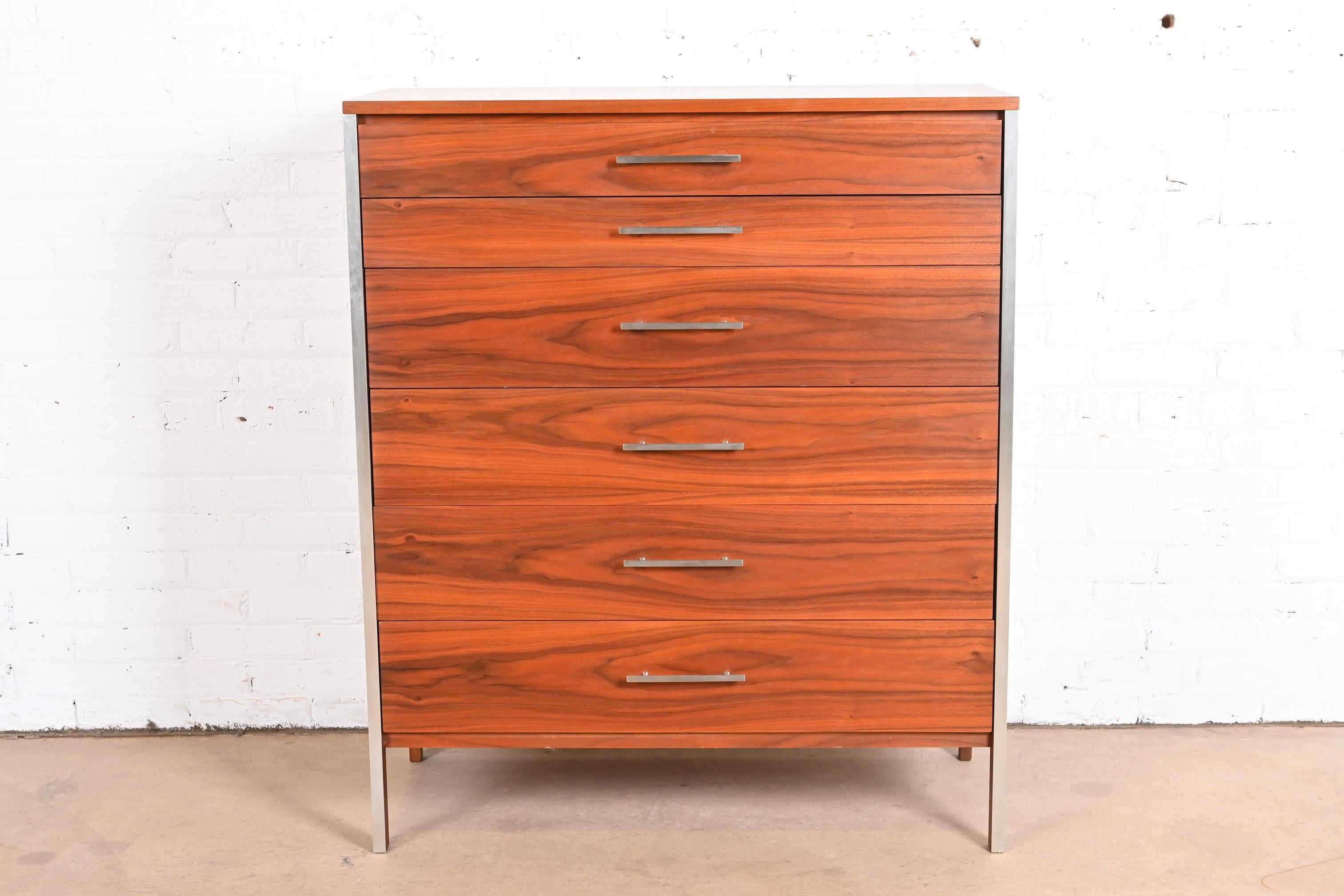 American Paul McCobb for Calvin Furniture Mid-Century Modern Walnut Highboy Dresser