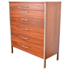 Paul McCobb for Calvin Furniture Mid-Century Modern Walnut Highboy Dresser