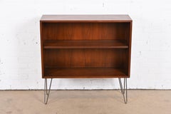 Paul McCobb for Calvin Furniture Walnut Bookcase on Hairpin Legs, 1950s