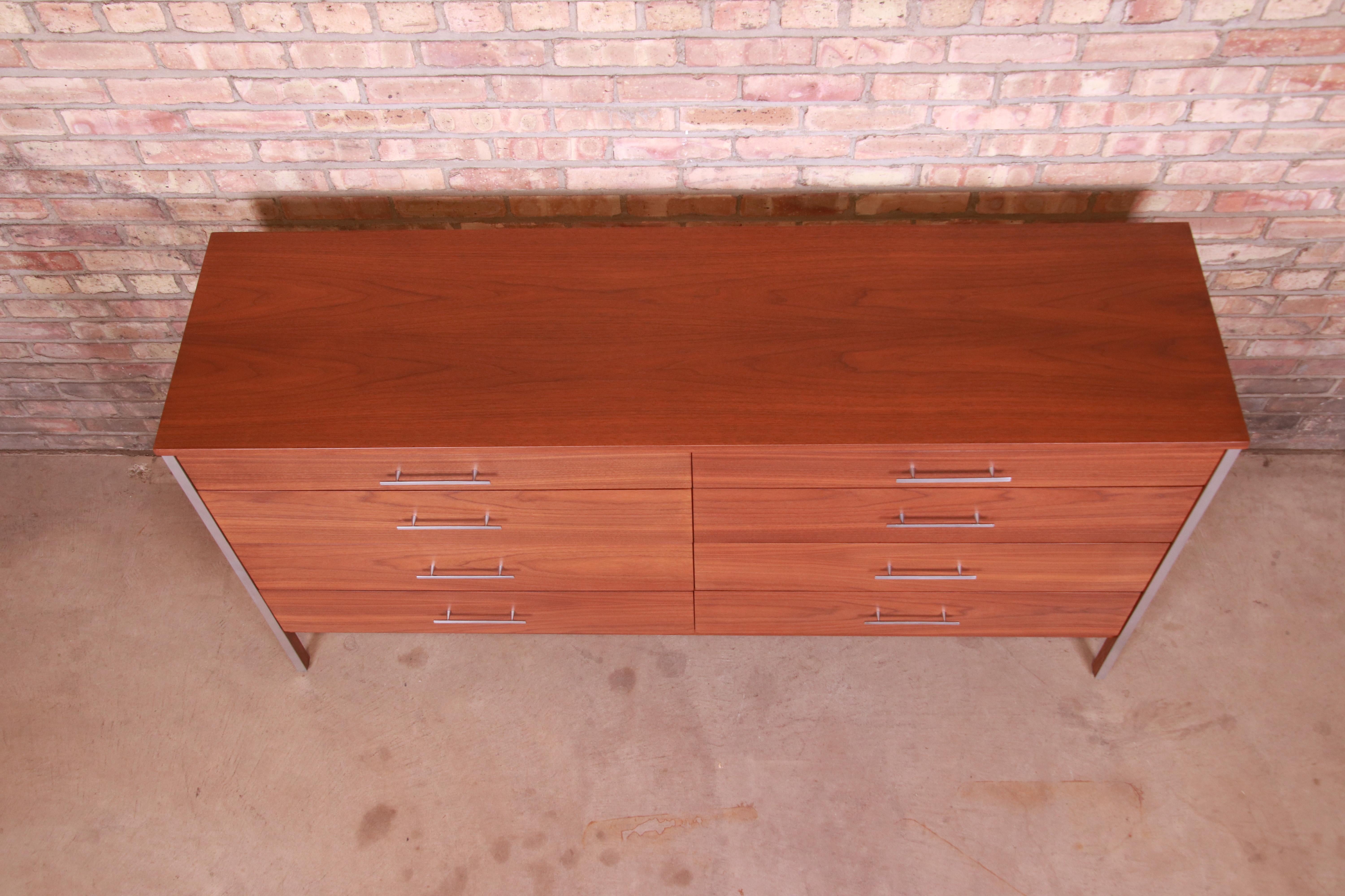 Paul McCobb for Calvin Furniture Walnut Dresser or Credenza, Newly Refinished 7
