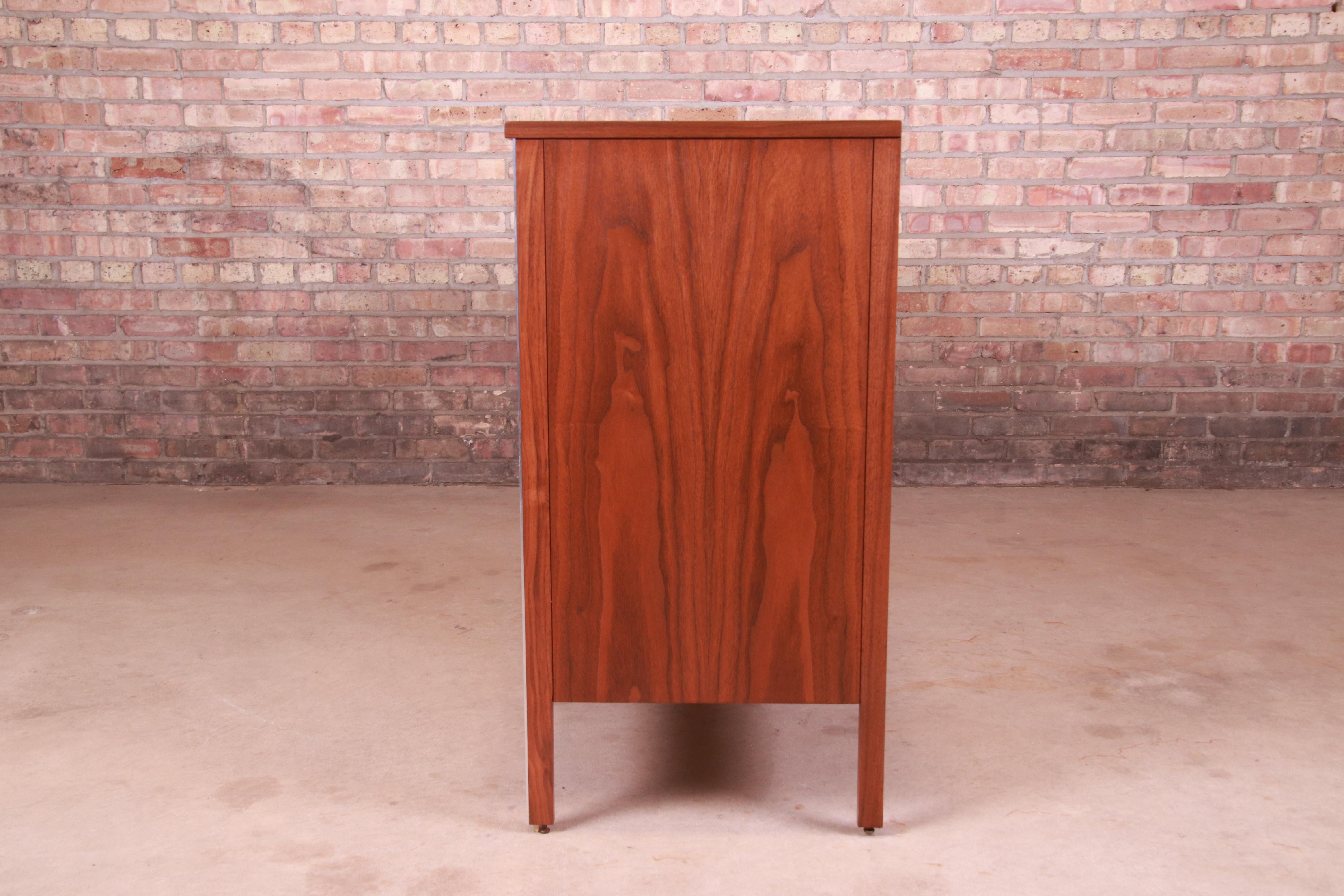 Paul McCobb for Calvin Furniture Walnut Dresser or Credenza, Newly Refinished 9