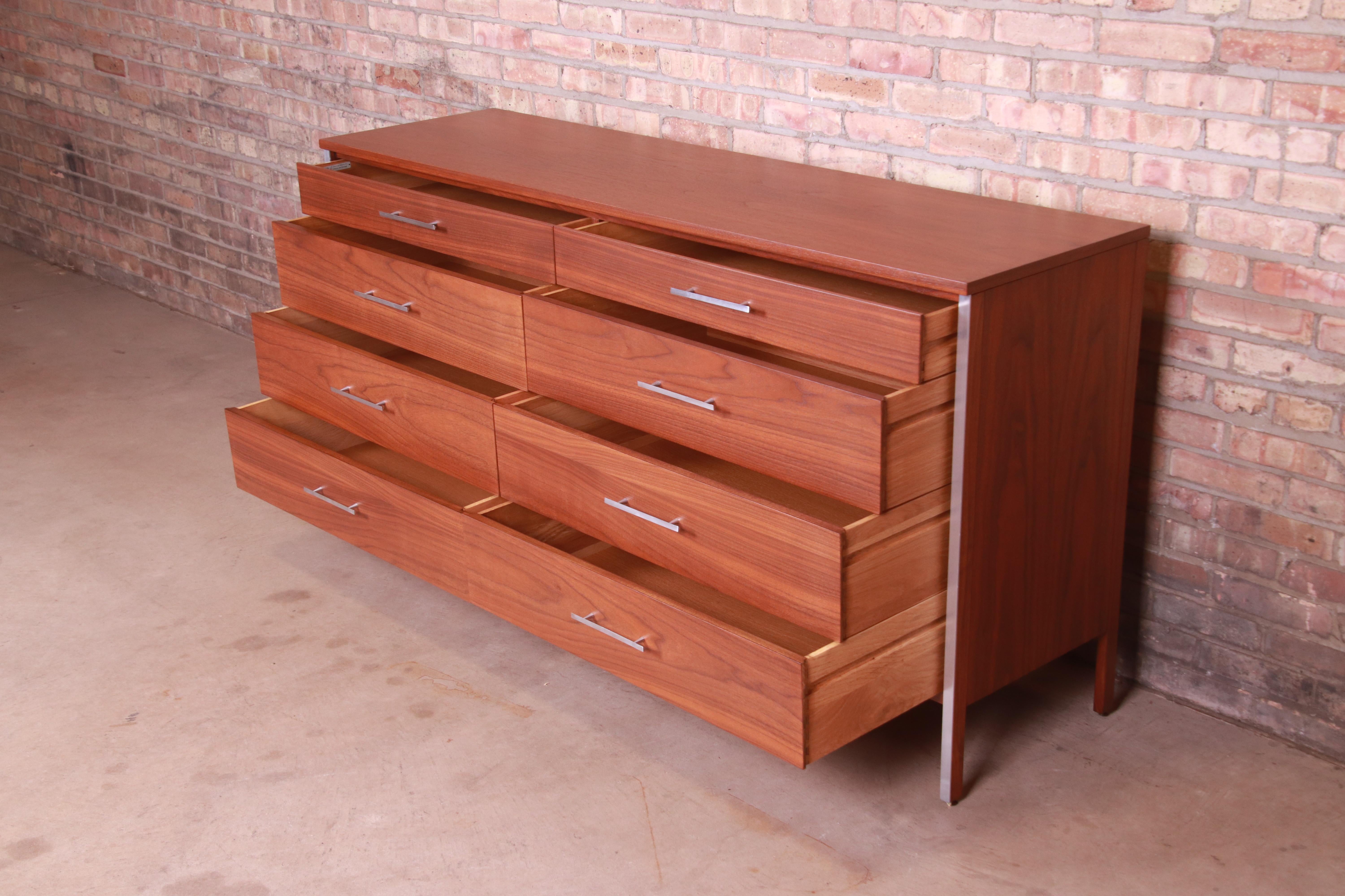 Paul McCobb for Calvin Furniture Walnut Dresser or Credenza, Newly Refinished 2