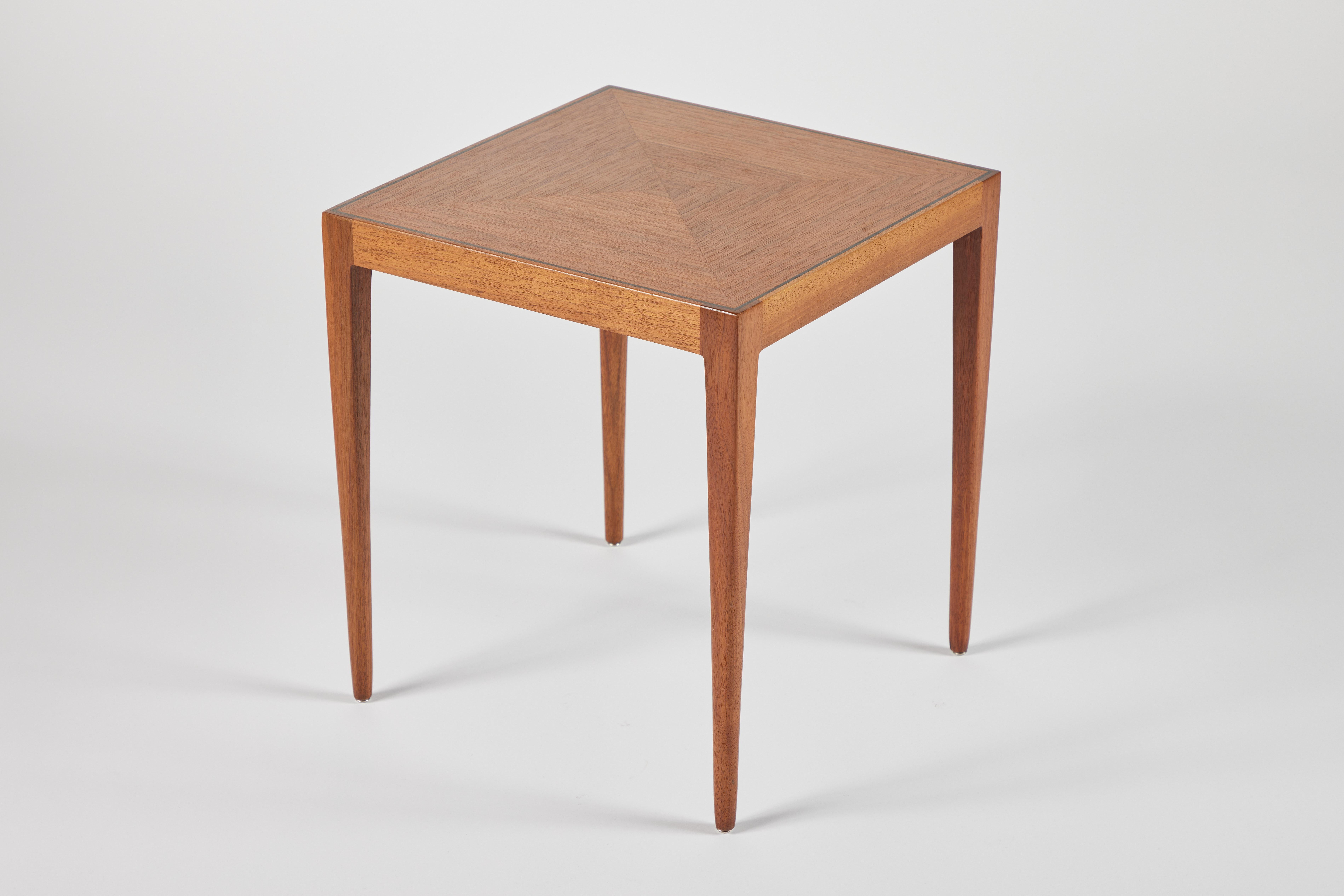 Mid-20th Century Paul McCobb for Calvin Inlaid Walnut End Tables, Set of 2, 1960s For Sale