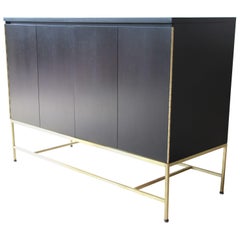 Paul McCobb for Calvin "Irwin Collection" Ebonized Mahogany and Brass Sideboard 