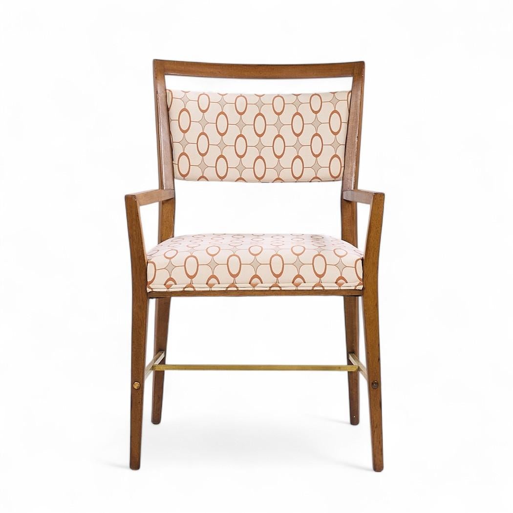 Paul McCobb pour la Collection IRWIN Chaises de salle à manger en noyer et laiton - Lot de 8 en vente 3