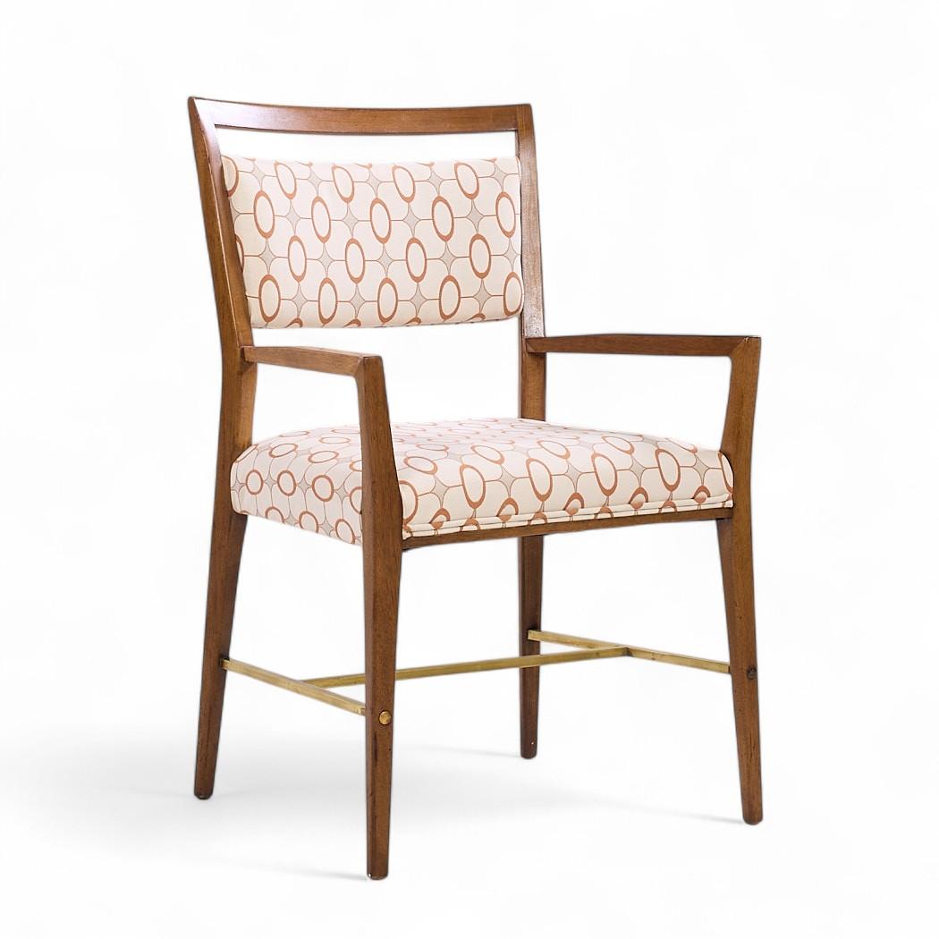 Paul McCobb pour la Collection IRWIN Chaises de salle à manger en noyer et laiton - Lot de 8 en vente 4